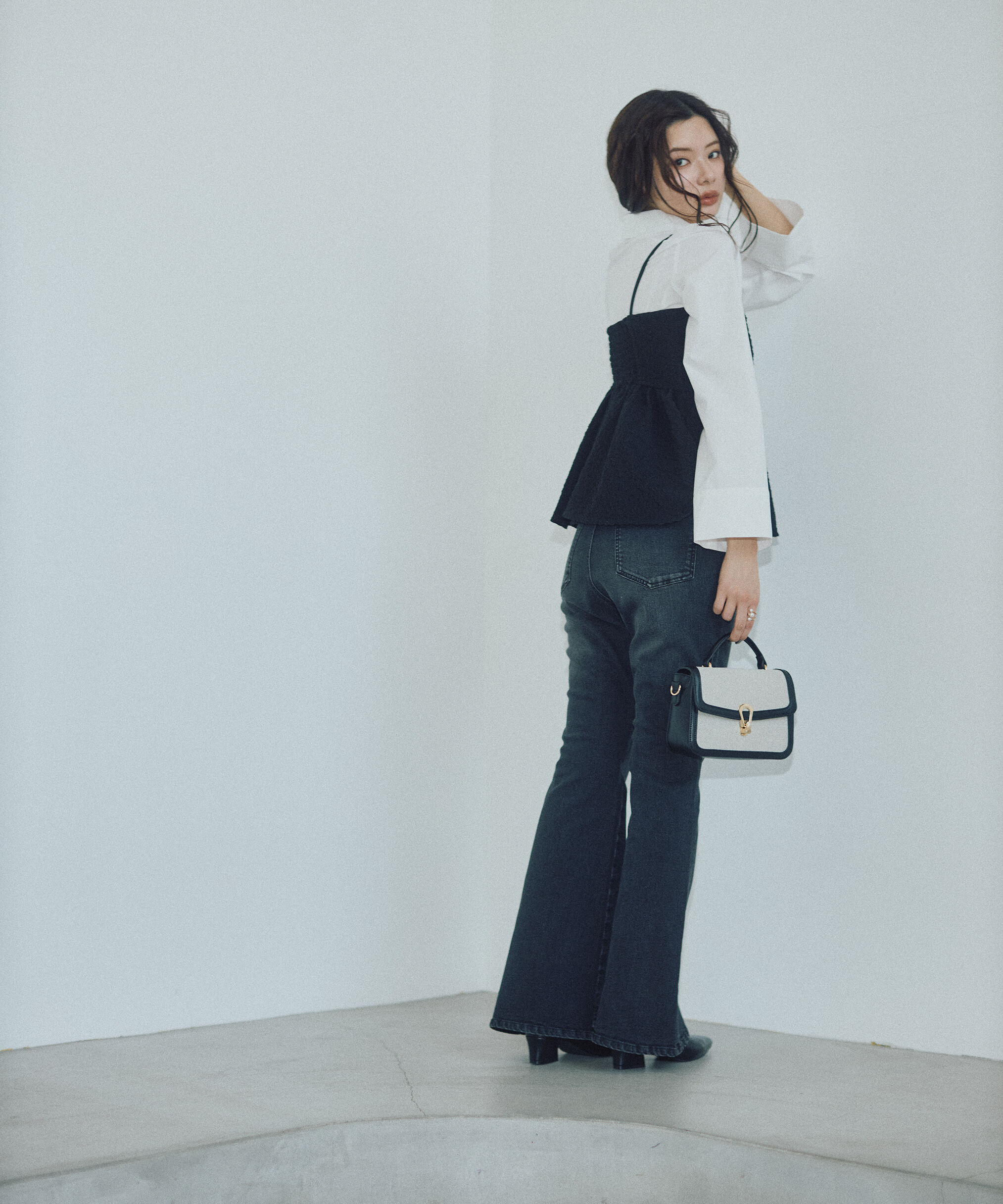 PROPORTION BODY DRESSING「〈a/mie〉フレアースリーブシャツ　26SS」|シャツ・ブラウス|