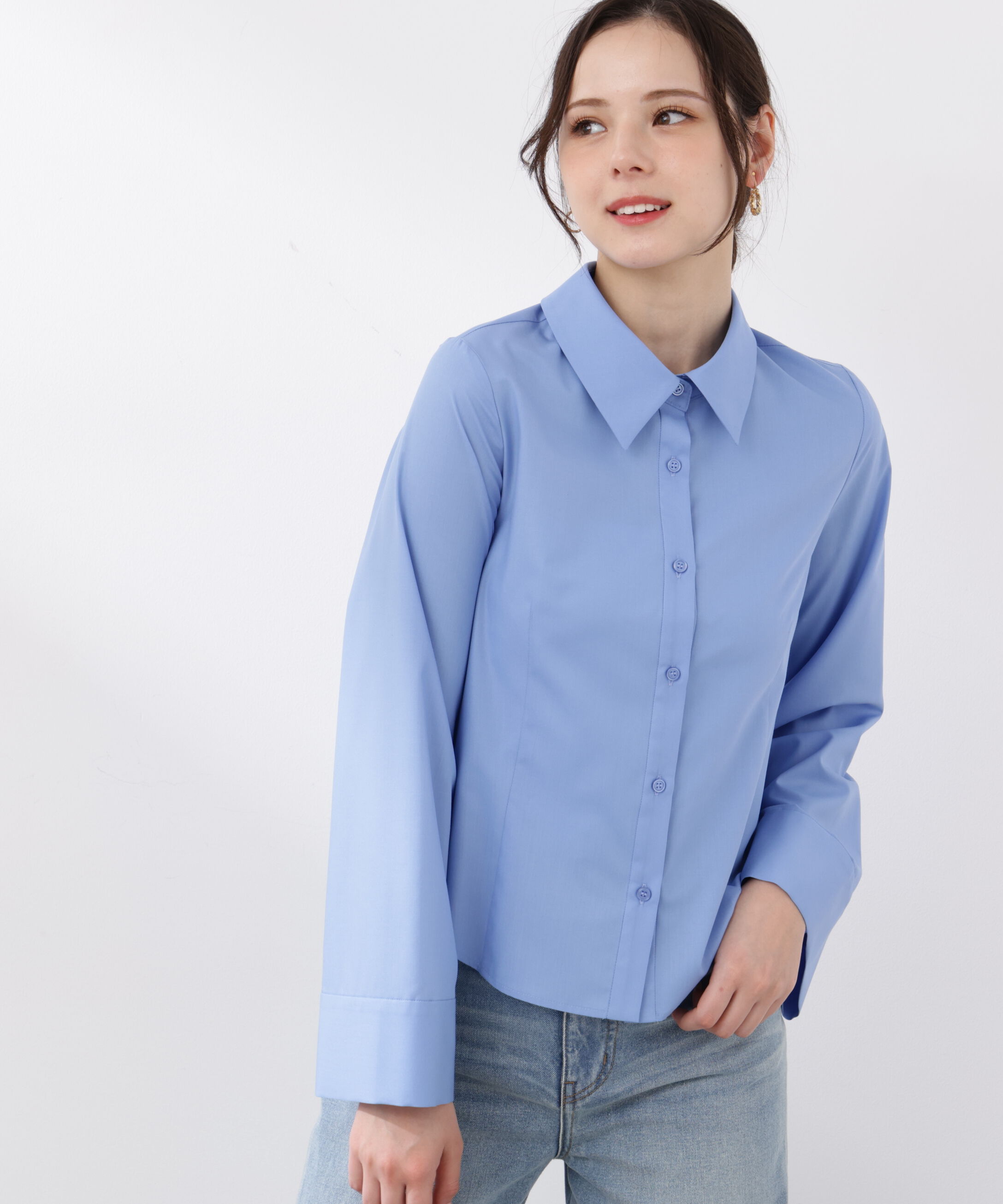 PROPORTION BODY DRESSING「〈a/mie〉フレアースリーブシャツ　26SS」|シャツ・ブラウス|