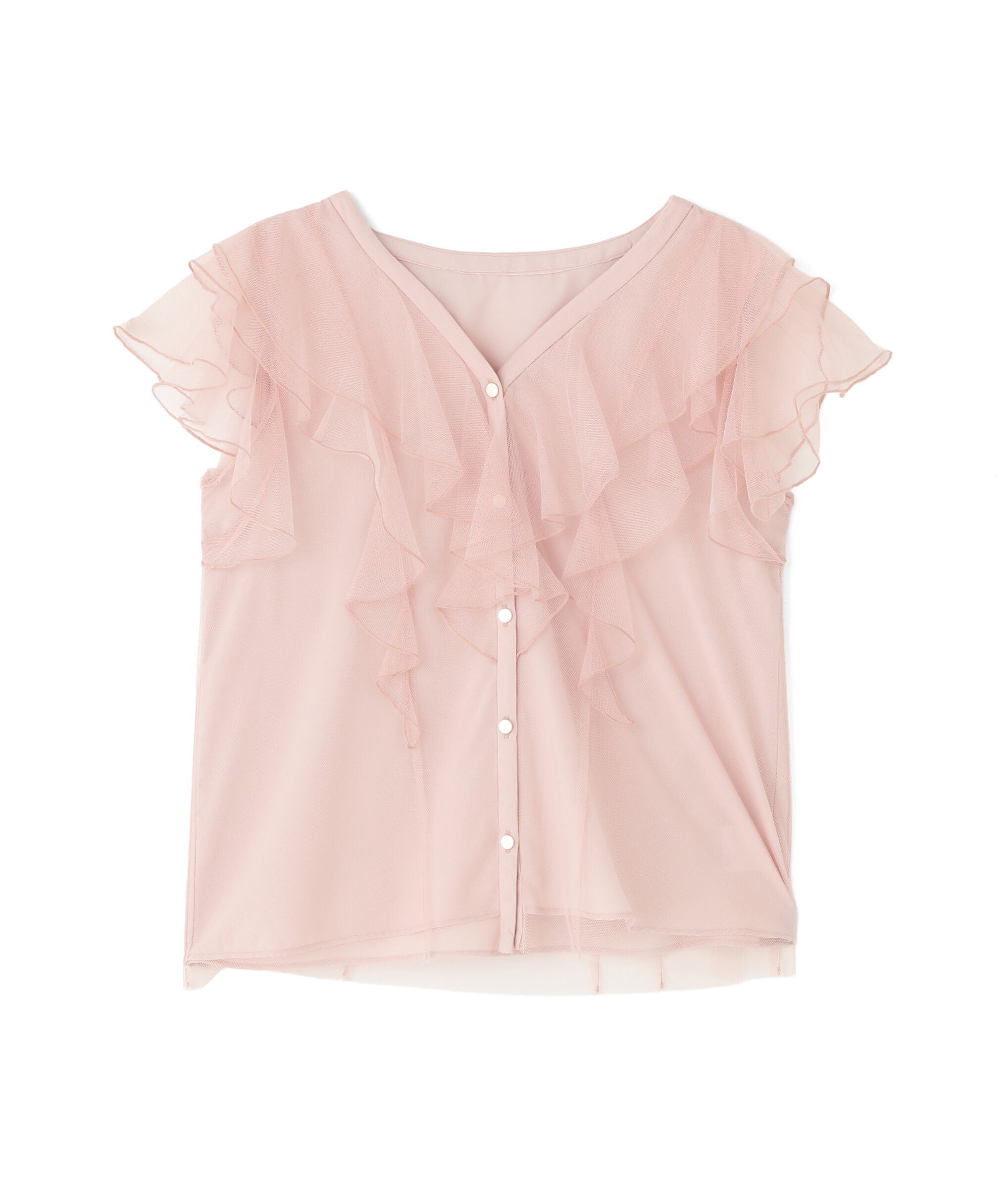 PROPORTION BODY DRESSING「チュールラッフルブラウス 26SS」|シャツ・ブラウス|