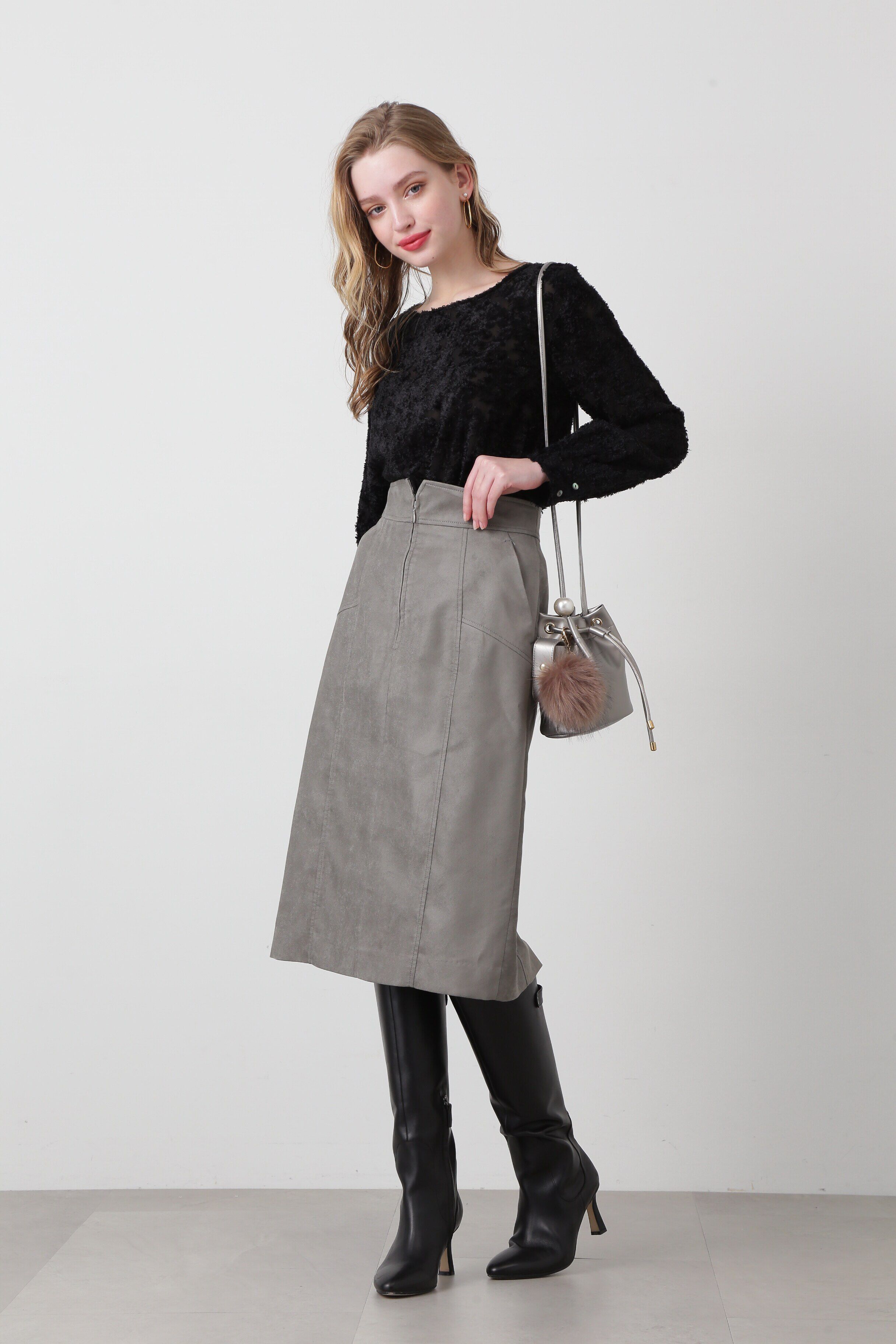  「◆カットジャガードリボンブラウス」|シャツ・ブラウス|