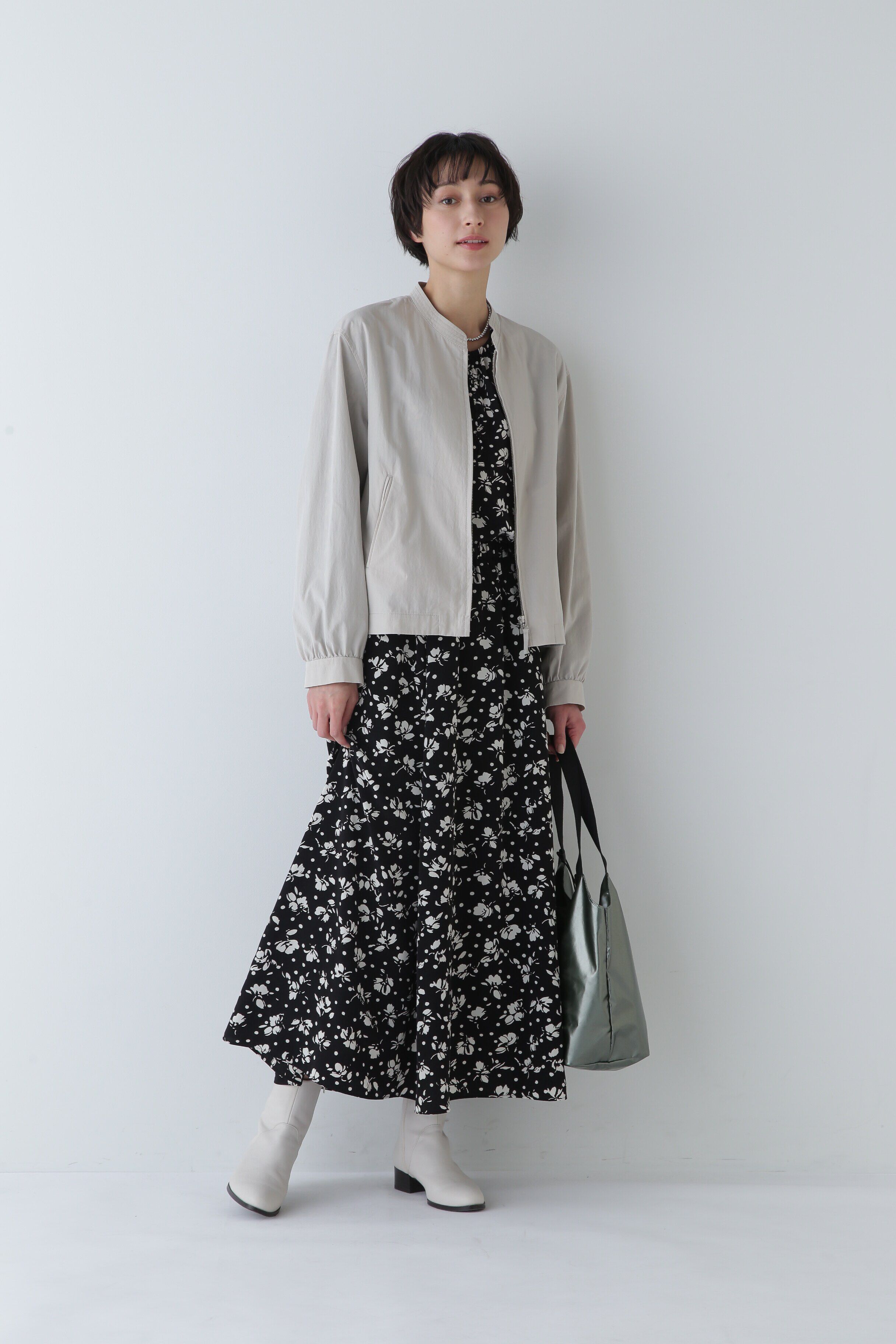  「◆ノーカラーショートブルゾン」|ブルゾン・スタジャン|