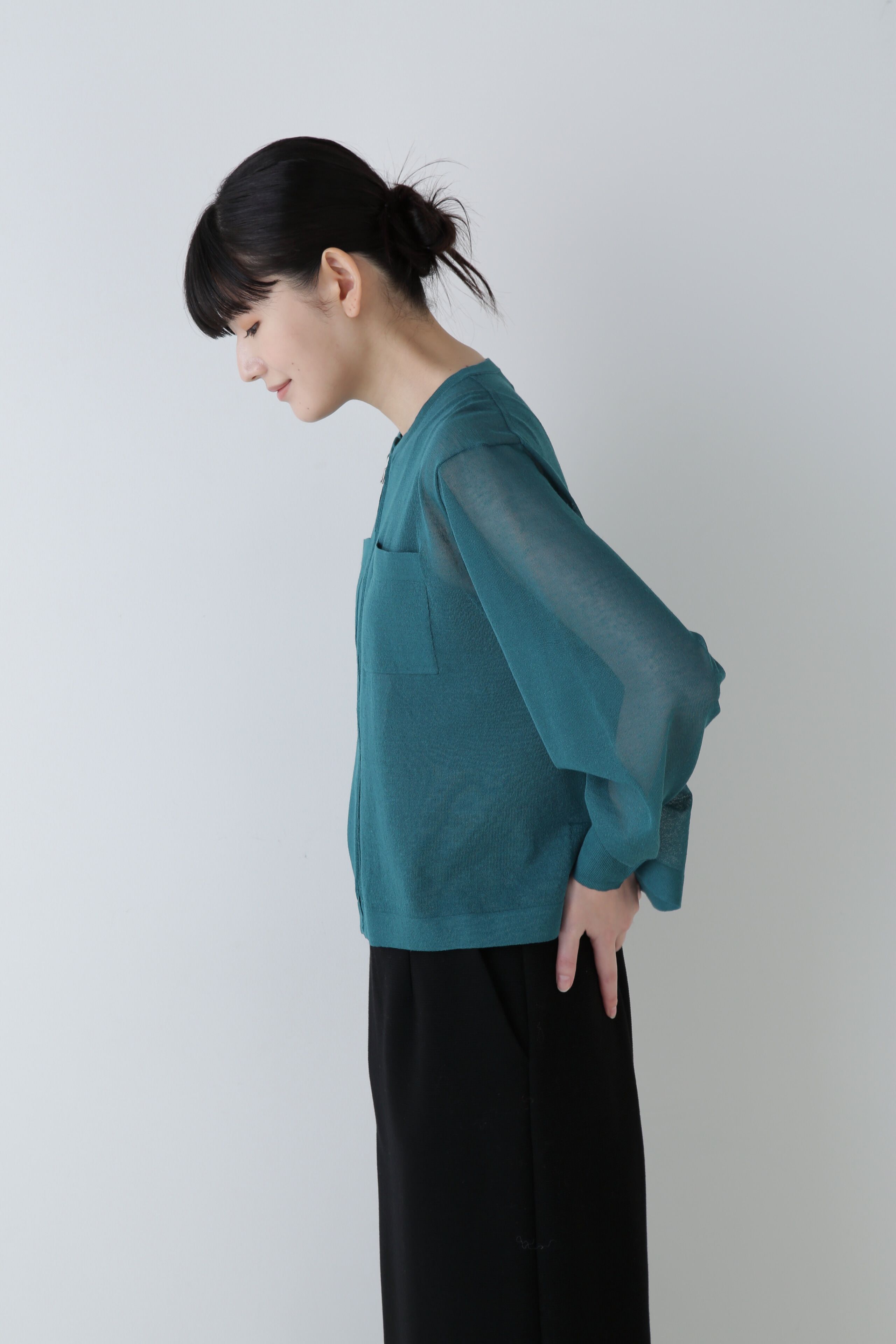  「◆シアーハイゲージニットジップアップカーディガン」|ニット・セーター|