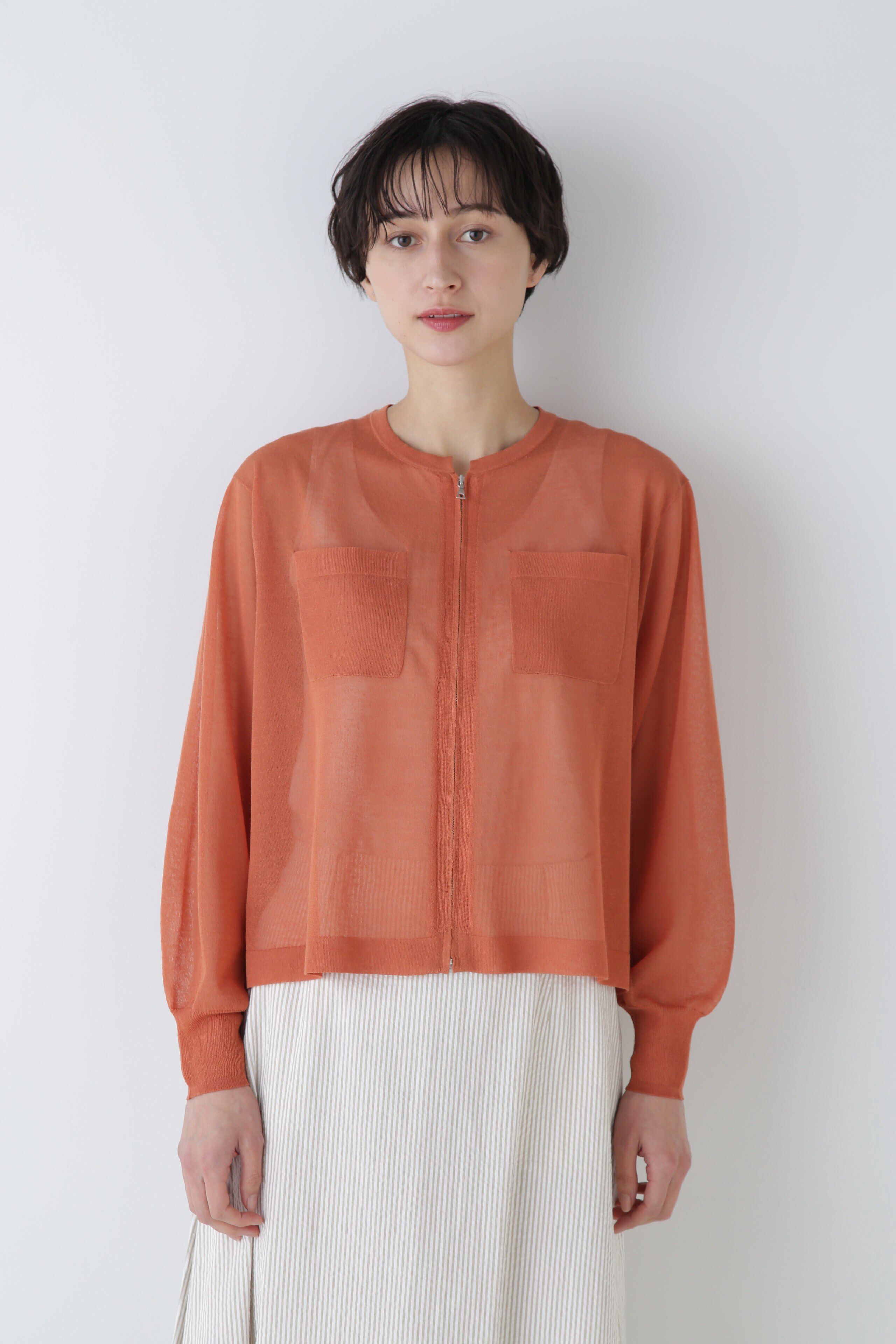  「◆シアーハイゲージニットジップアップカーディガン」|ニット・セーター|