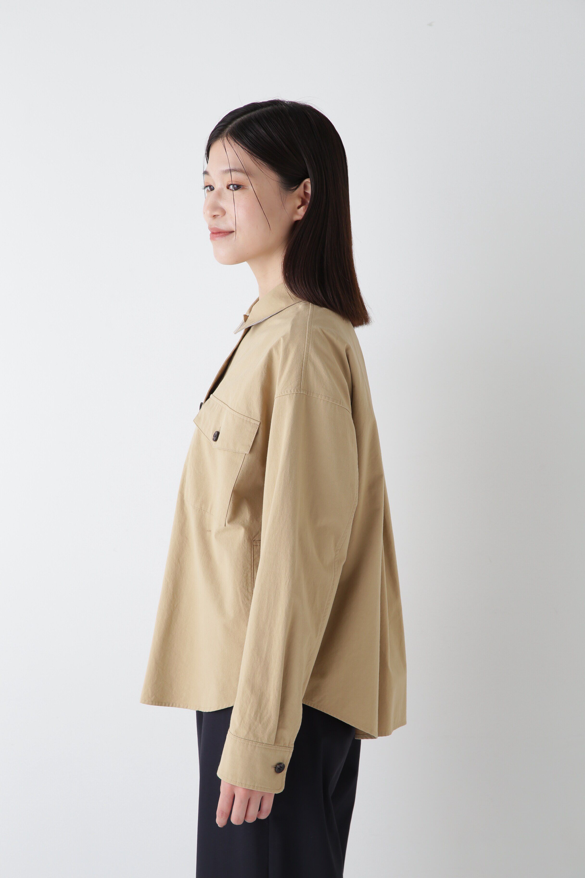  「◆近江晒シャツブルゾン」|シャツ・ブラウス|