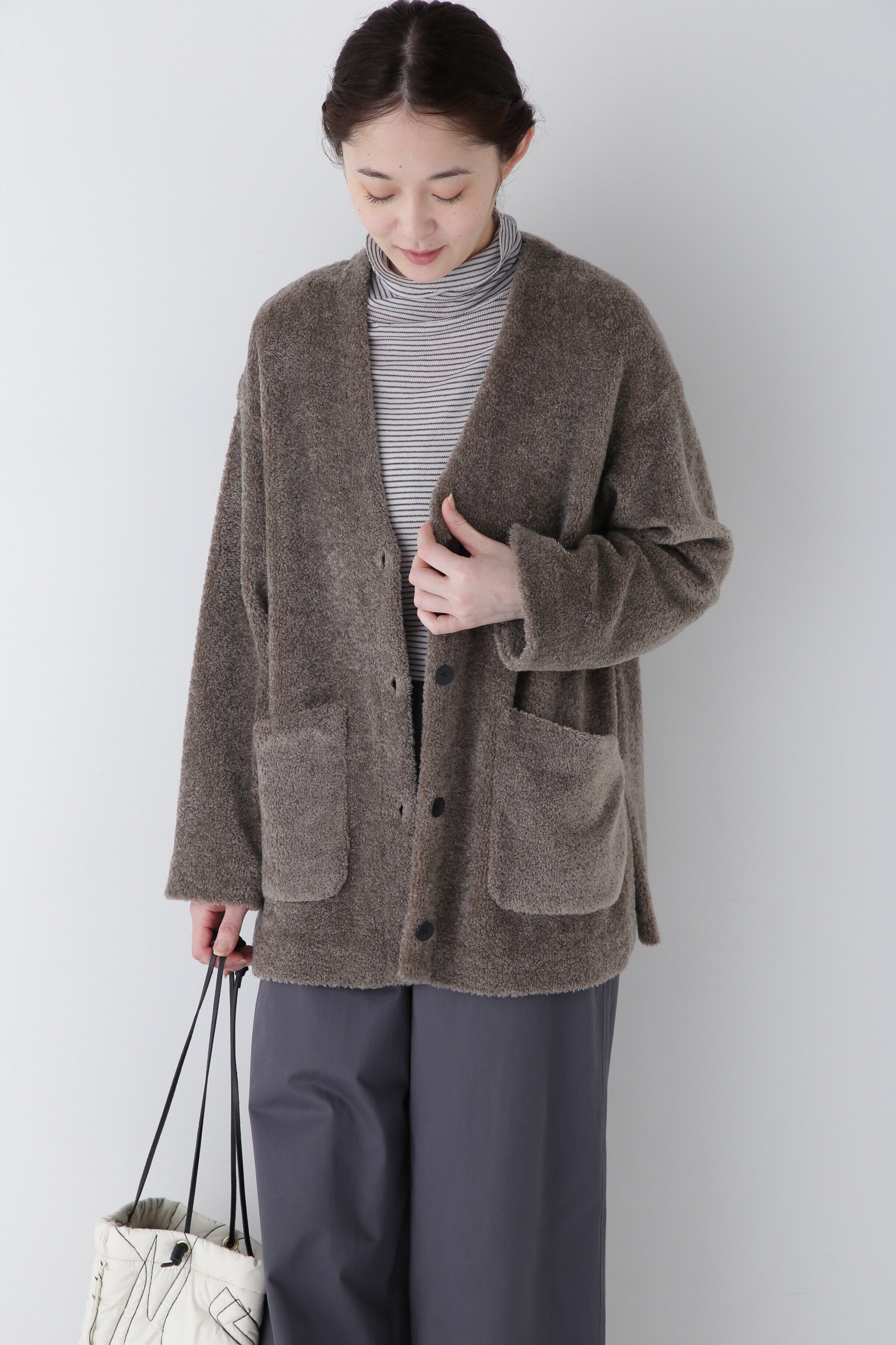  「◆トイプー起毛Ｖネックカーディガン」|Tシャツ・カットソー|