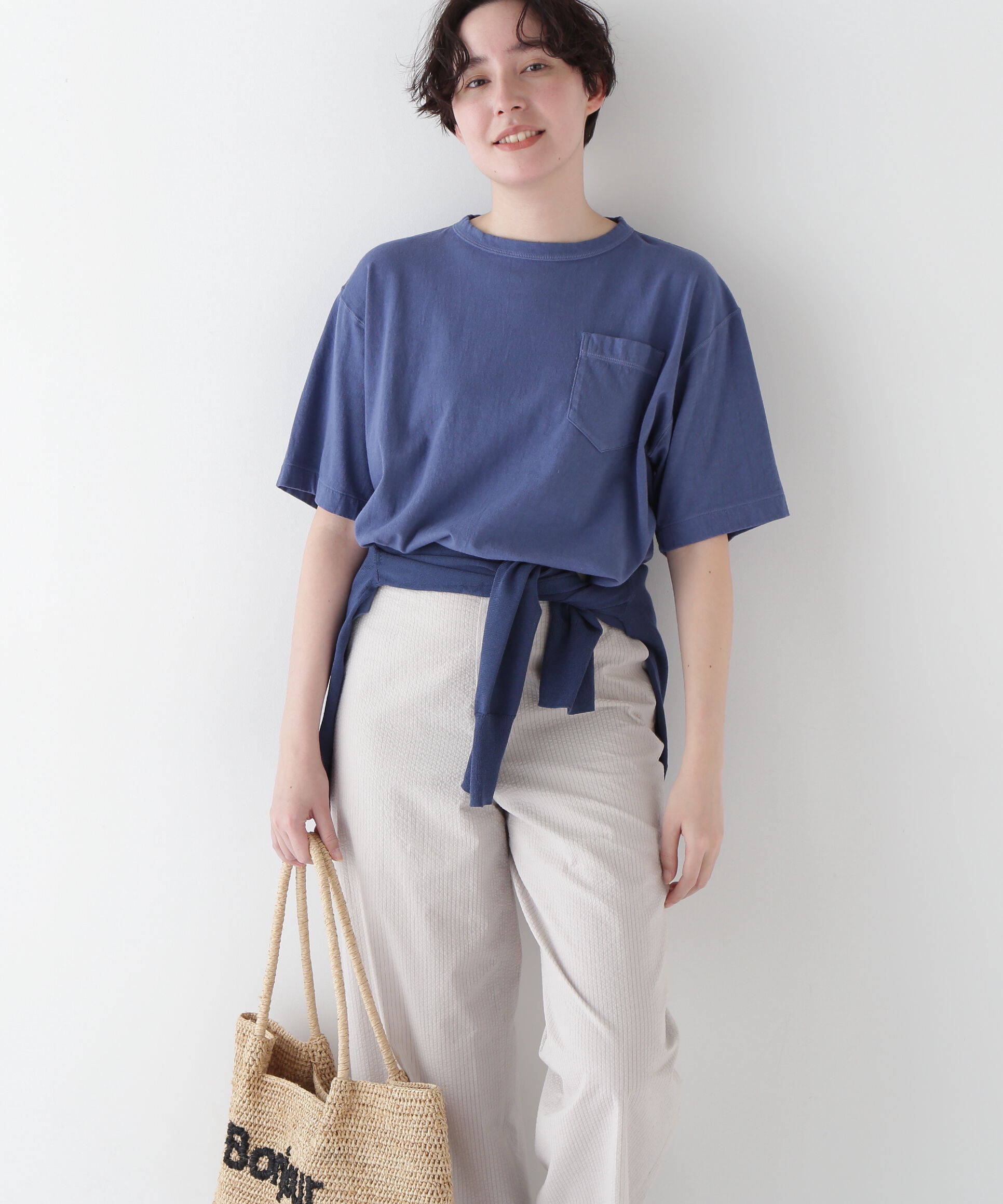  「◆ラフィ天竺製品染めＴシャツ」|Tシャツ・カットソー|ブルー