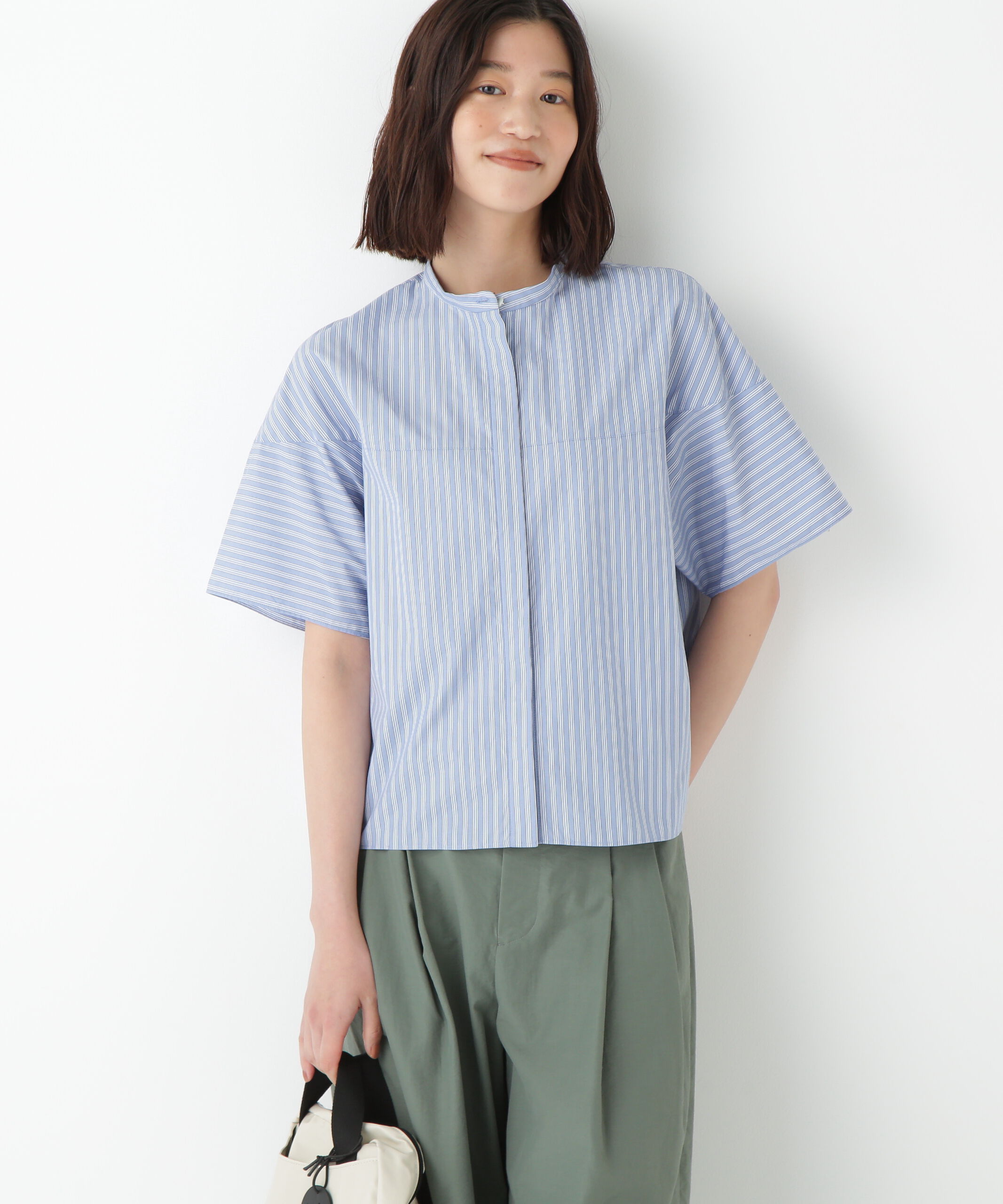  「◆ストライプローン６分袖ブラウス」|シャツ・ブラウス|ブルーストラ 3