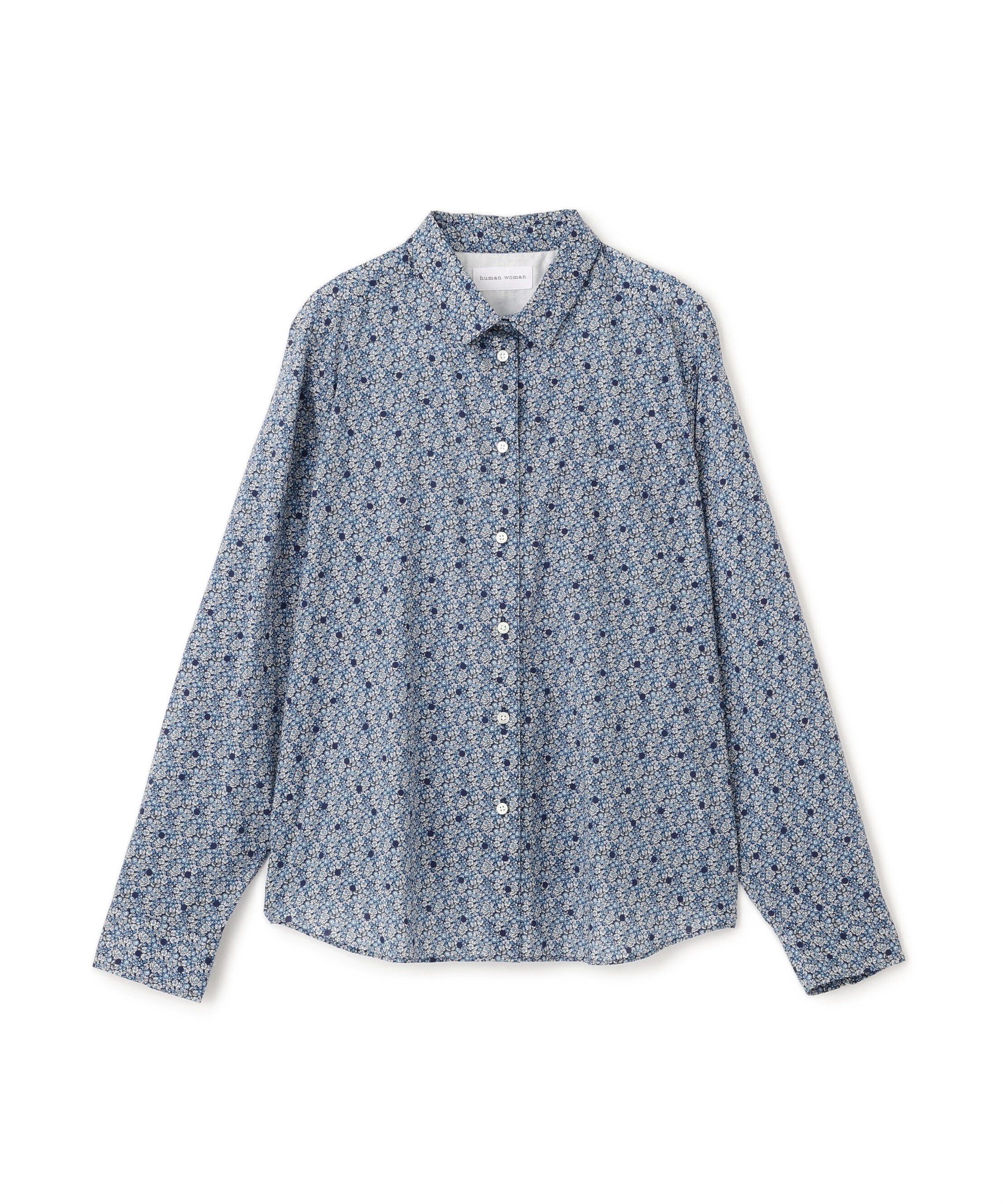  「◆リバティプリントベーシックカラーシャツ」|シャツ・ブラウス|