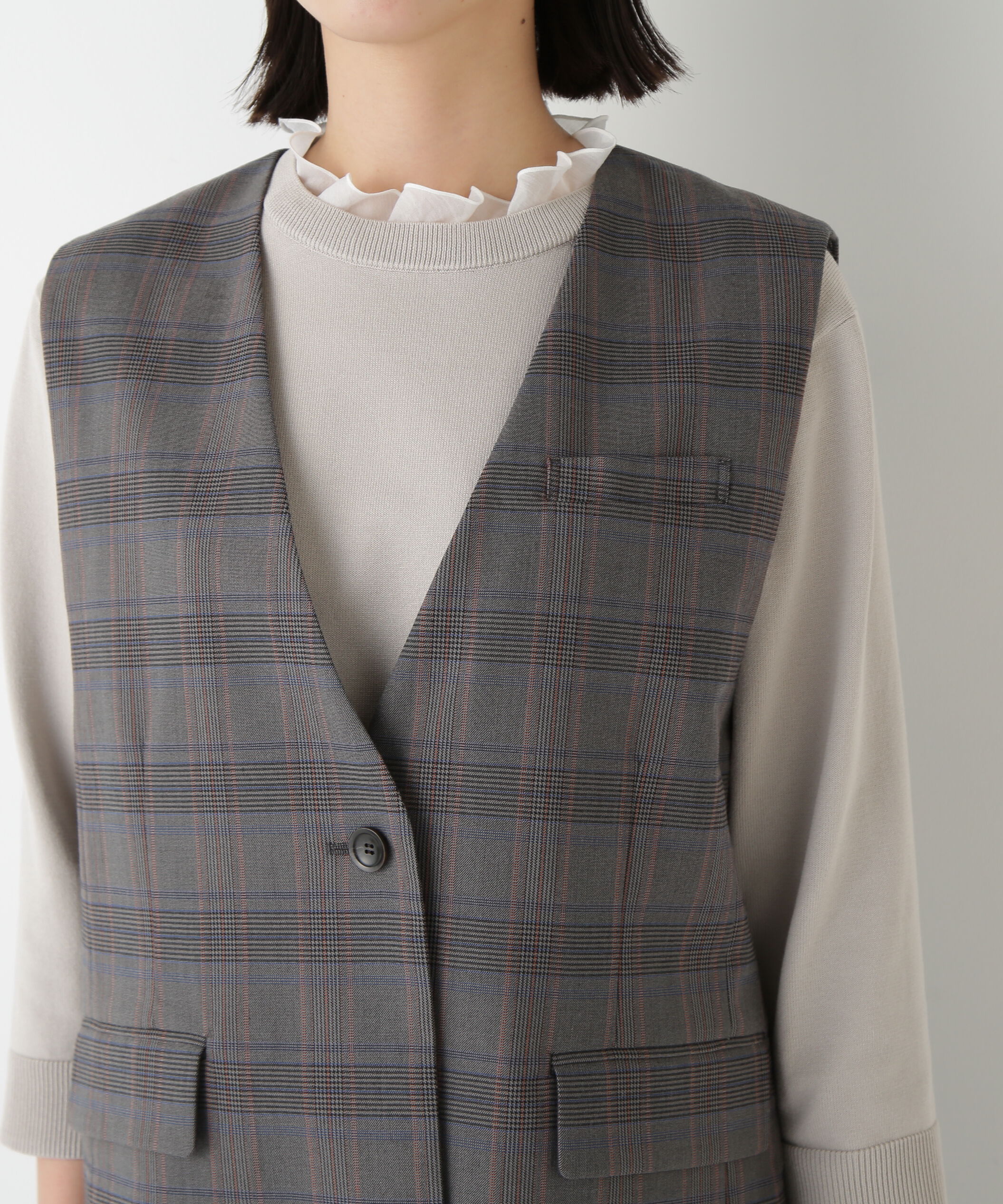  「◆強撚シャークスキンノーカラージレ」|その他|