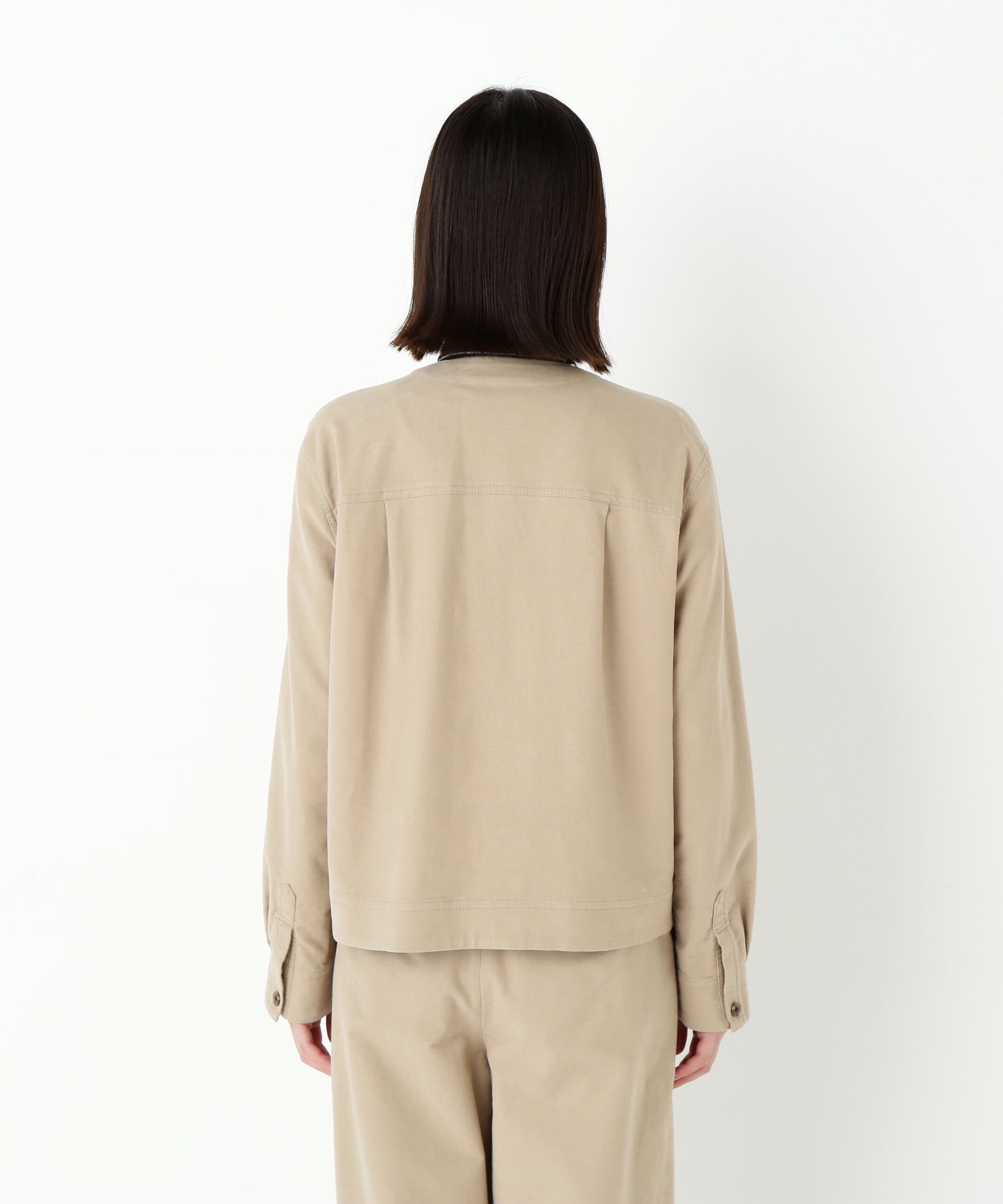  「◆ストレッチエアリードットコードノーカラーブルゾン」|ブルゾン・スタジャン|