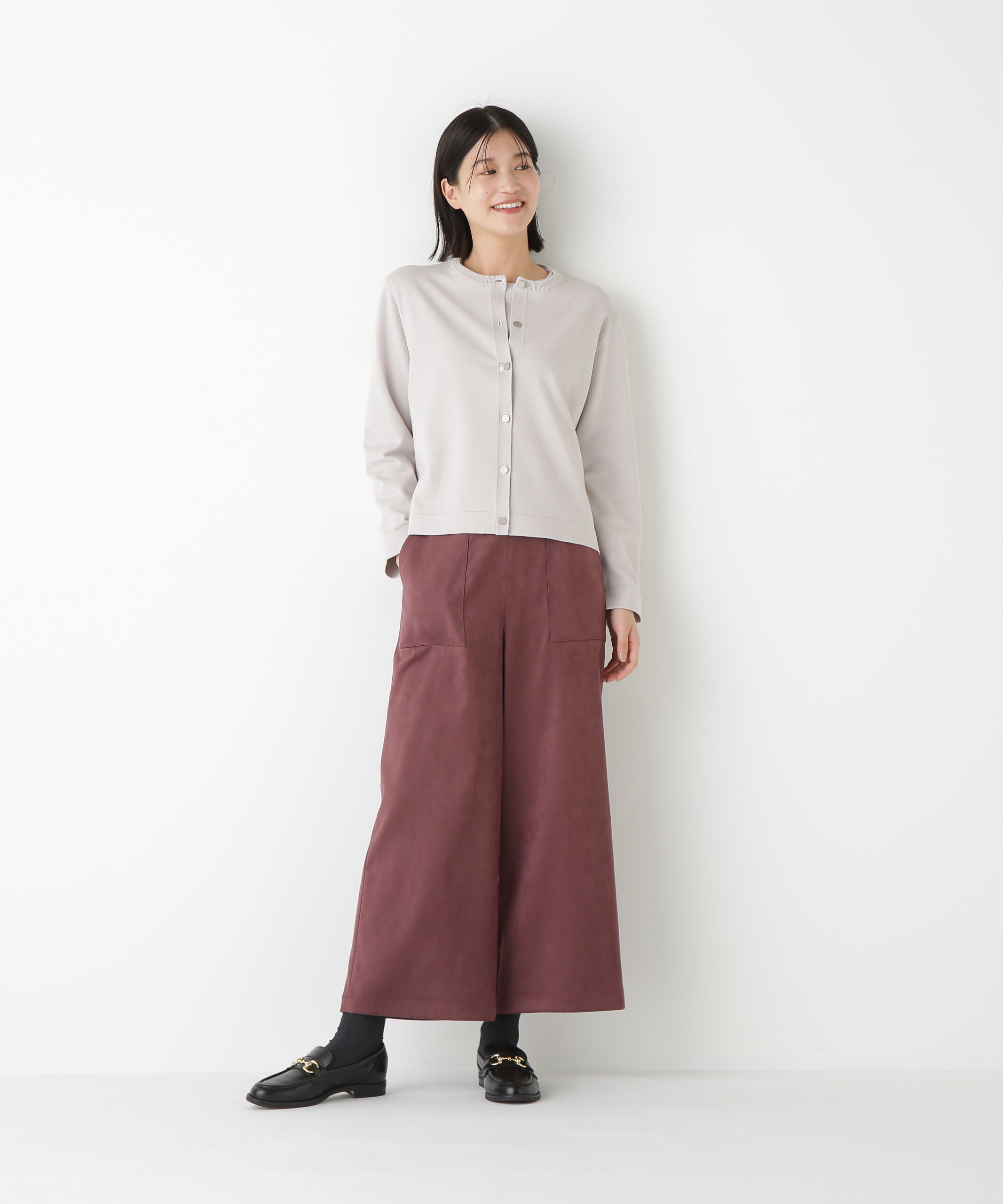  「◆レーヨン混ハイゲージクルーネックカーディガン」|ニット・セーター|