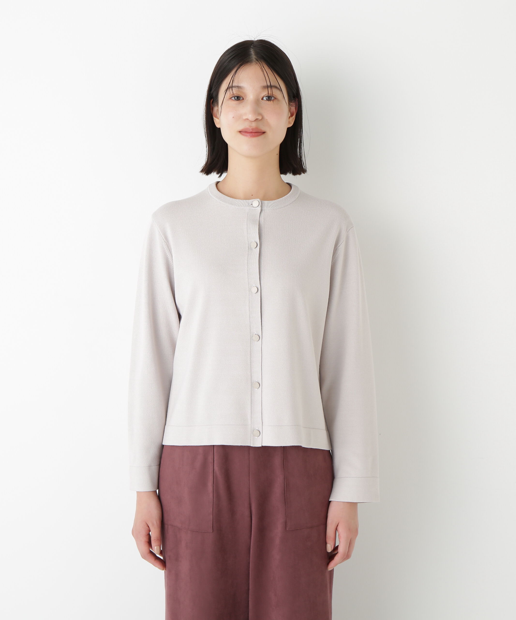  「◆レーヨン混ハイゲージクルーネックカーディガン」|ニット・セーター|