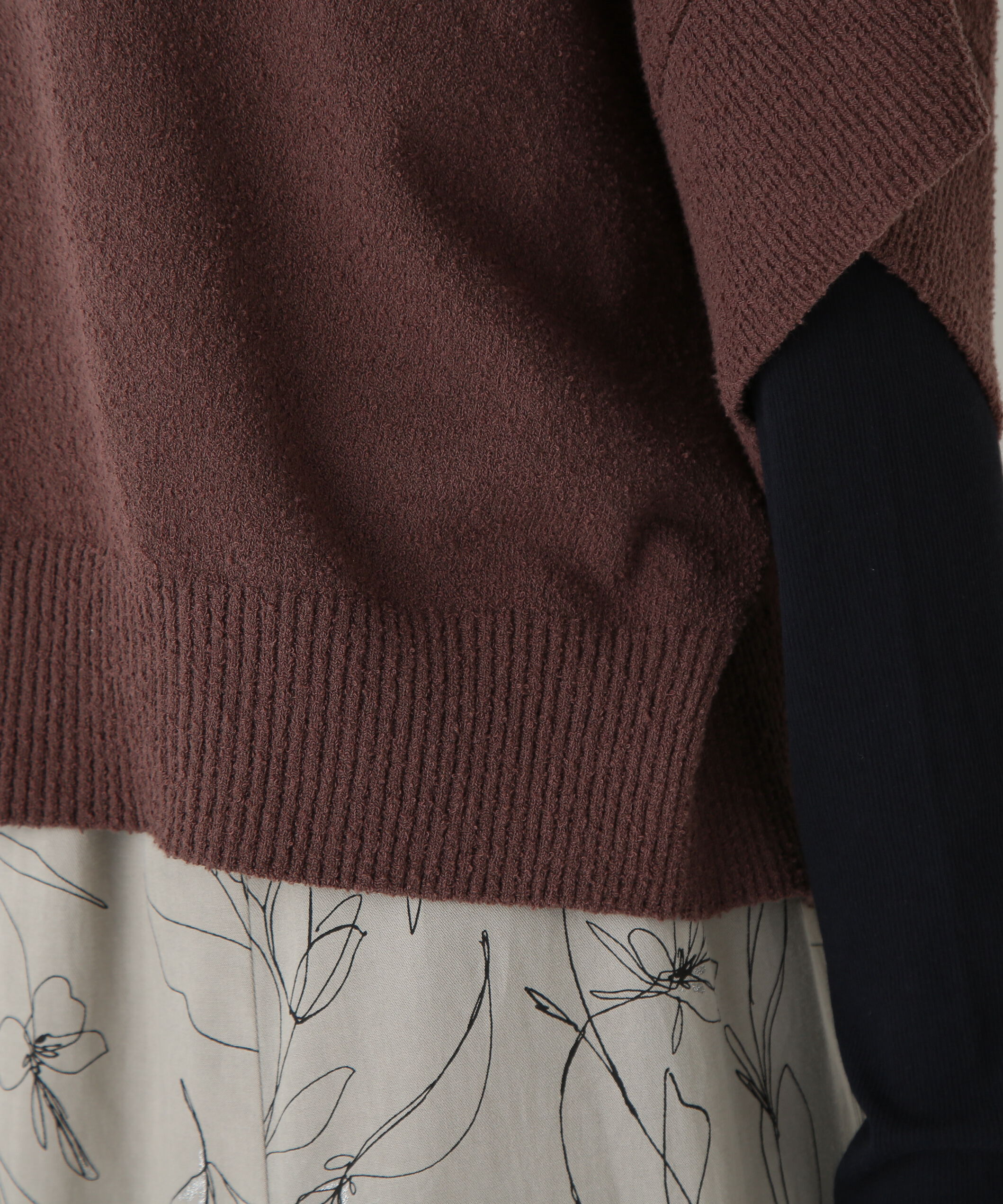  「◆綿ナイロンブークレ半袖カーディガン」|ニット・セーター|