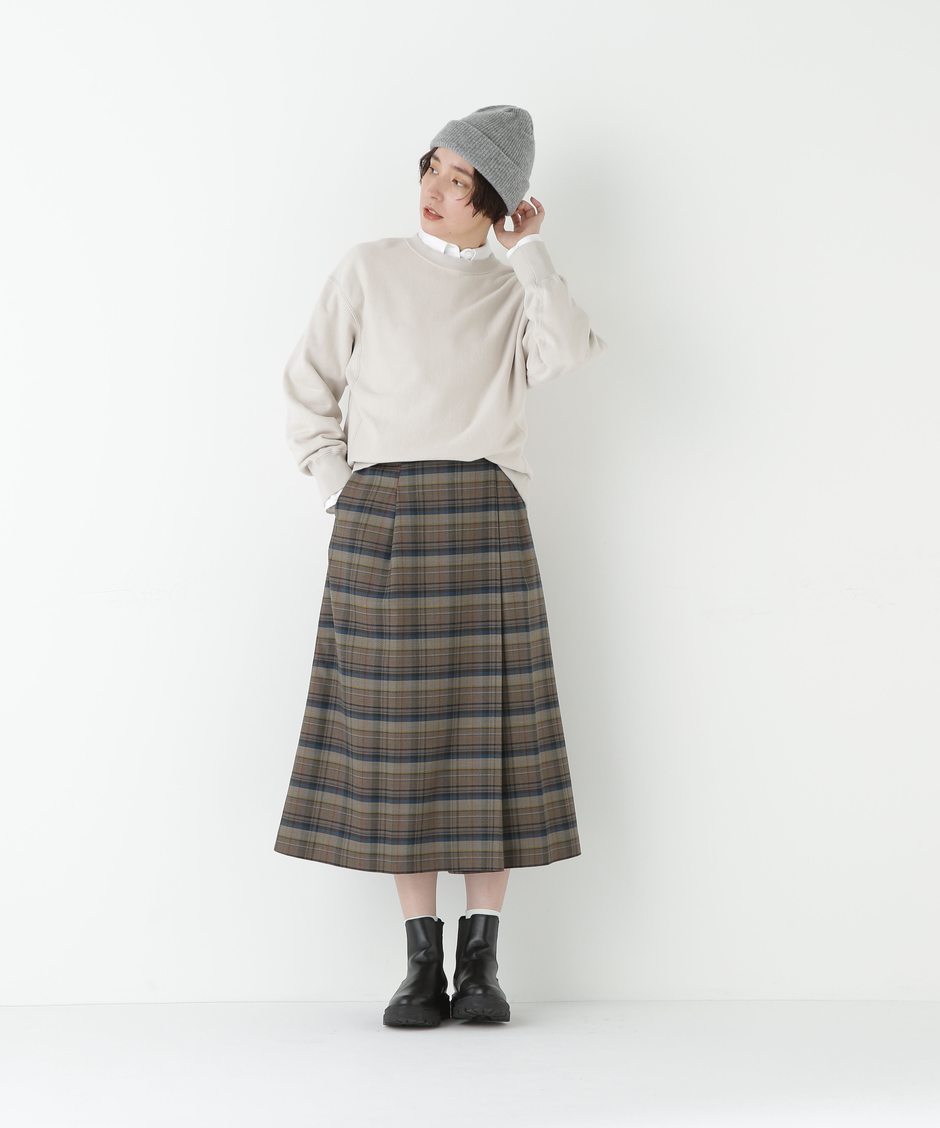  「◆先染めチェックキルト風スカート」|スカート|