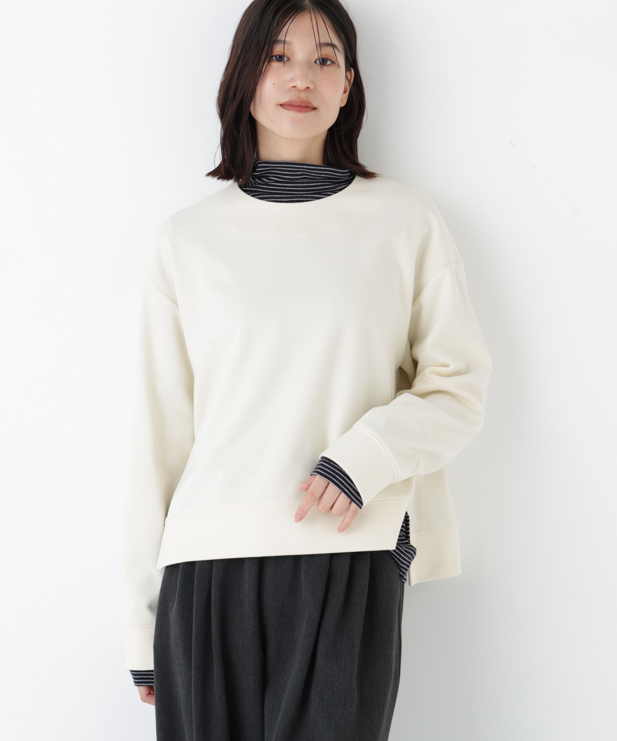  「◆ニードルパンチプルオーバー」|Tシャツ・カットソー|オフホワイト1