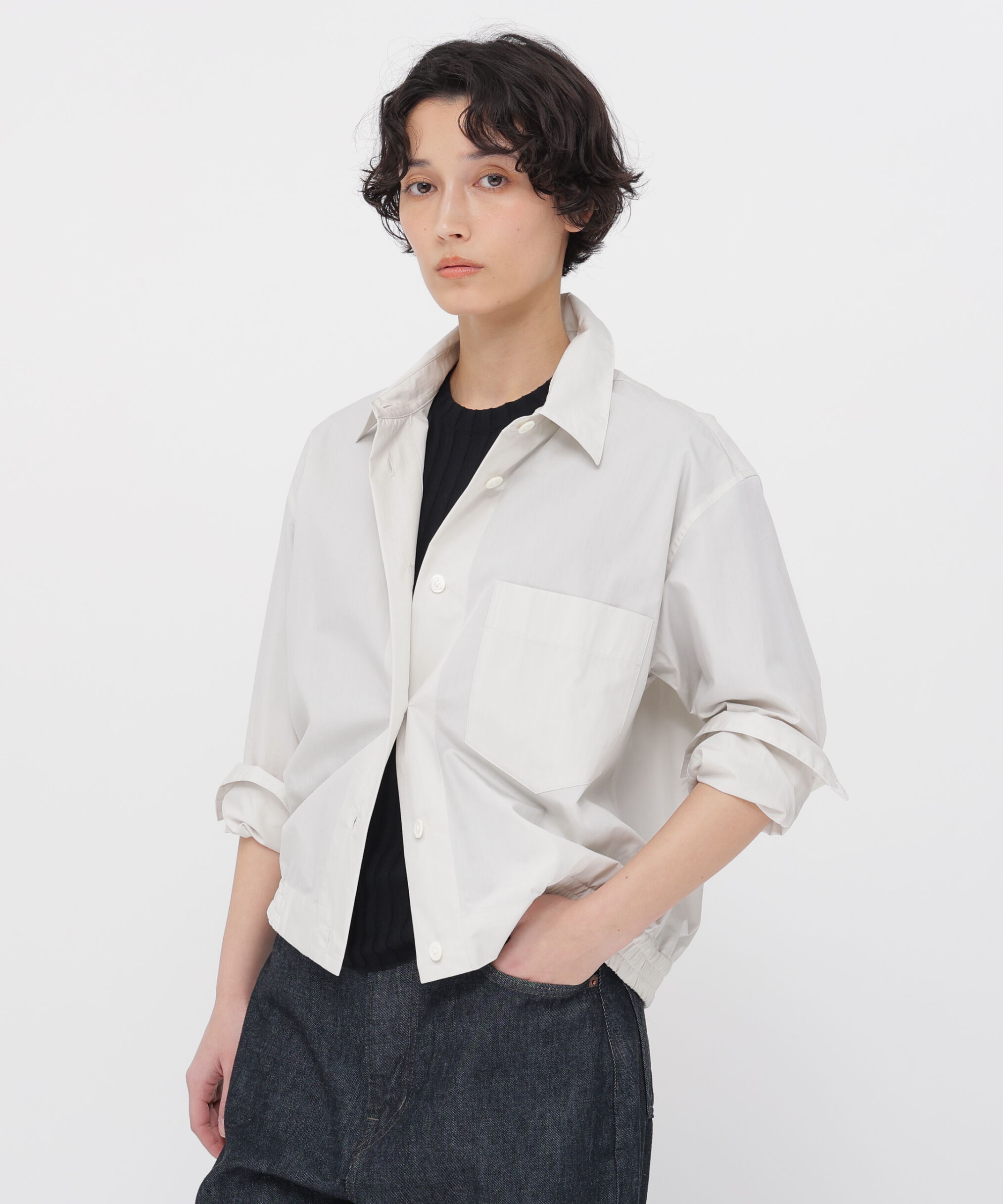  「COTTON NYLON POPLIN SHIRT」|シャツ・ブラウス|ECRU2
