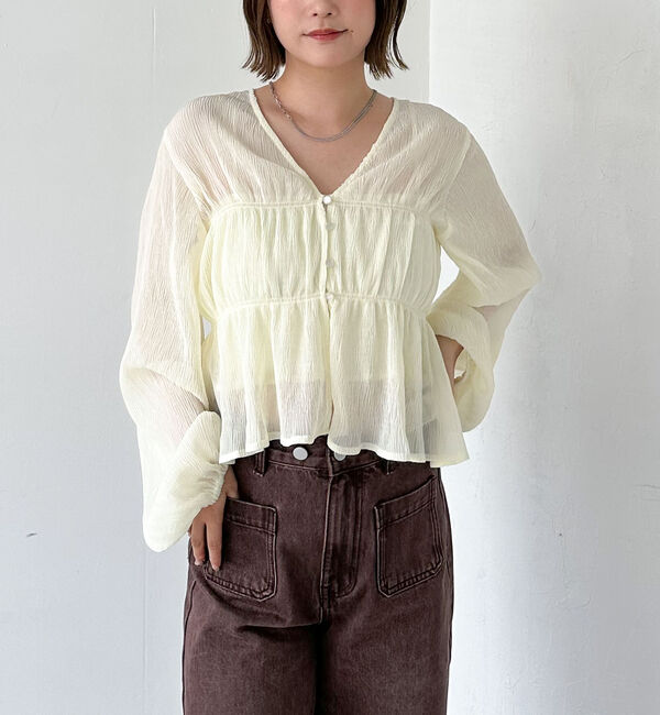 archives「マルチｗａｙ楊柳ブラウスアンサンブル」|カーディガン|