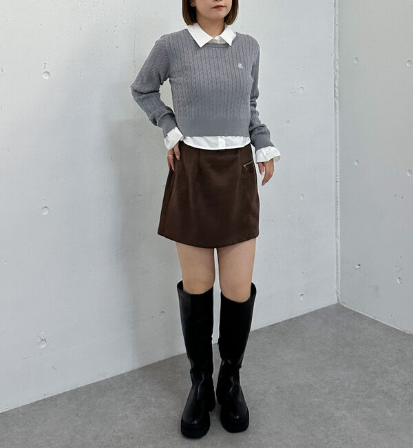 archives「ロゴ刺繍ケーブルニットプルオーバー」|ニット・セーター|