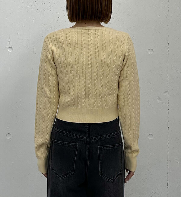 archives「ロゴ刺繍ケーブルニットプルオーバー」|ニット・セーター|