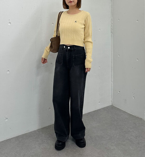 archives「ロゴ刺繍ケーブルニットプルオーバー」|ニット・セーター|