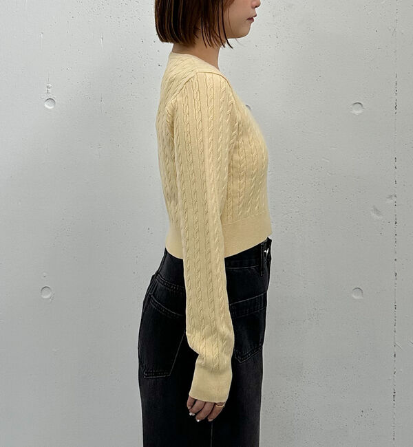 archives「ロゴ刺繍ケーブルニットプルオーバー」|ニット・セーター|