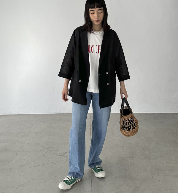 Doux archives「リネンライクシアージャケット」|テーラードジャケット|