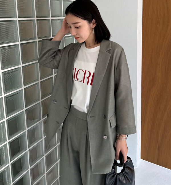 Doux archives「リネンライクシアージャケット」|テーラードジャケット|