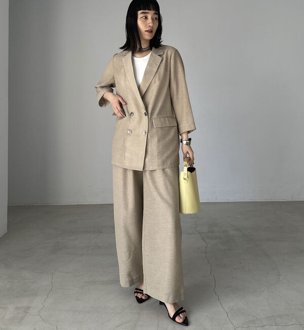 Doux archives「リネンライクシアージャケット」|テーラードジャケット|