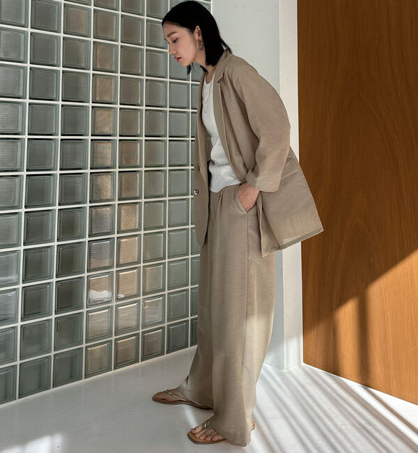 Doux archives「リネンライクシアージャケット」|テーラードジャケット|