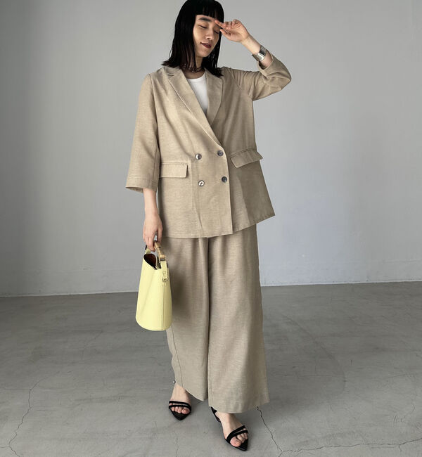 Doux archives「リネンライクシアージャケット」|テーラードジャケット|