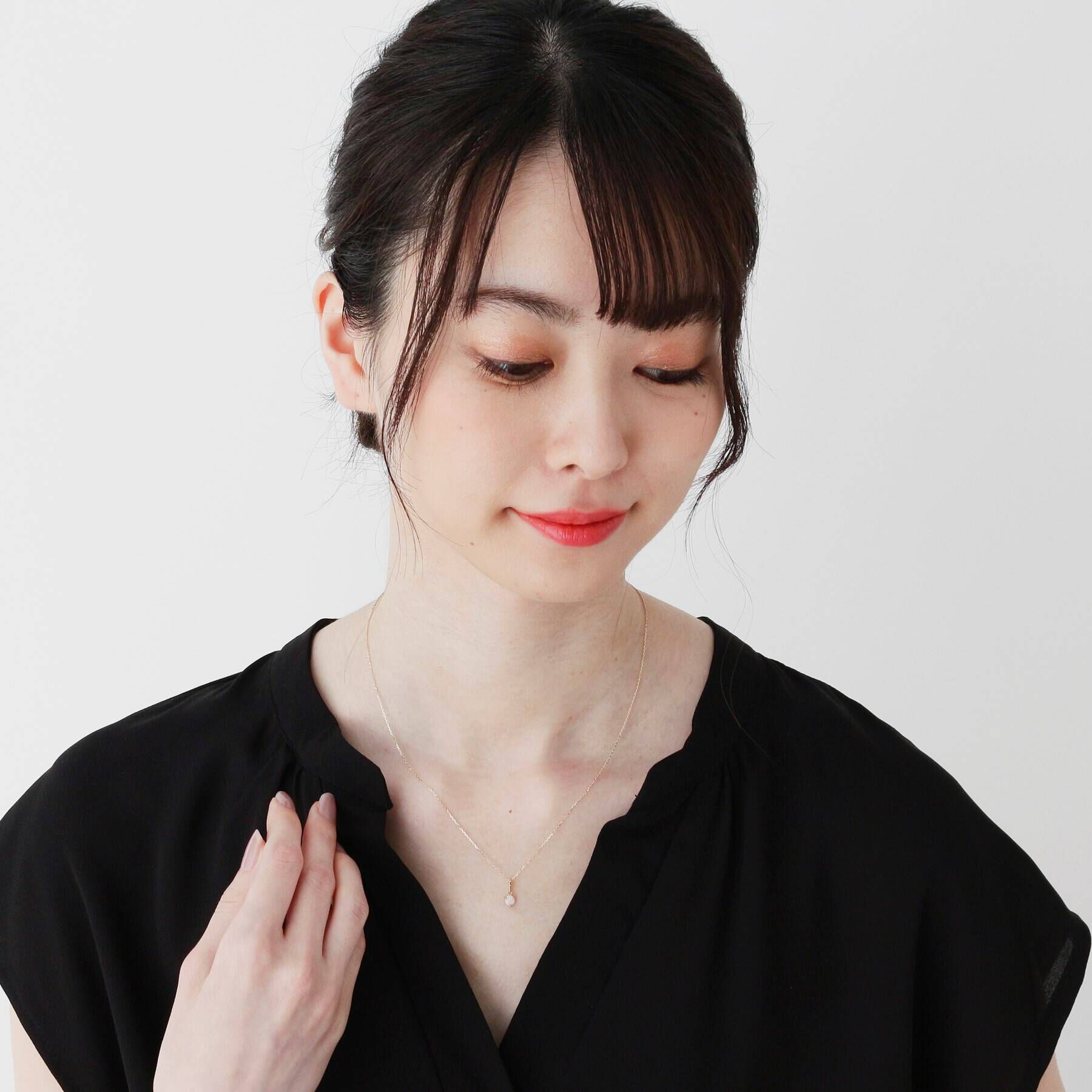 COCOSHNIK「【WEB限定】K10スピリチュアルストーン（オパール）ネックレス」|ネックレス|