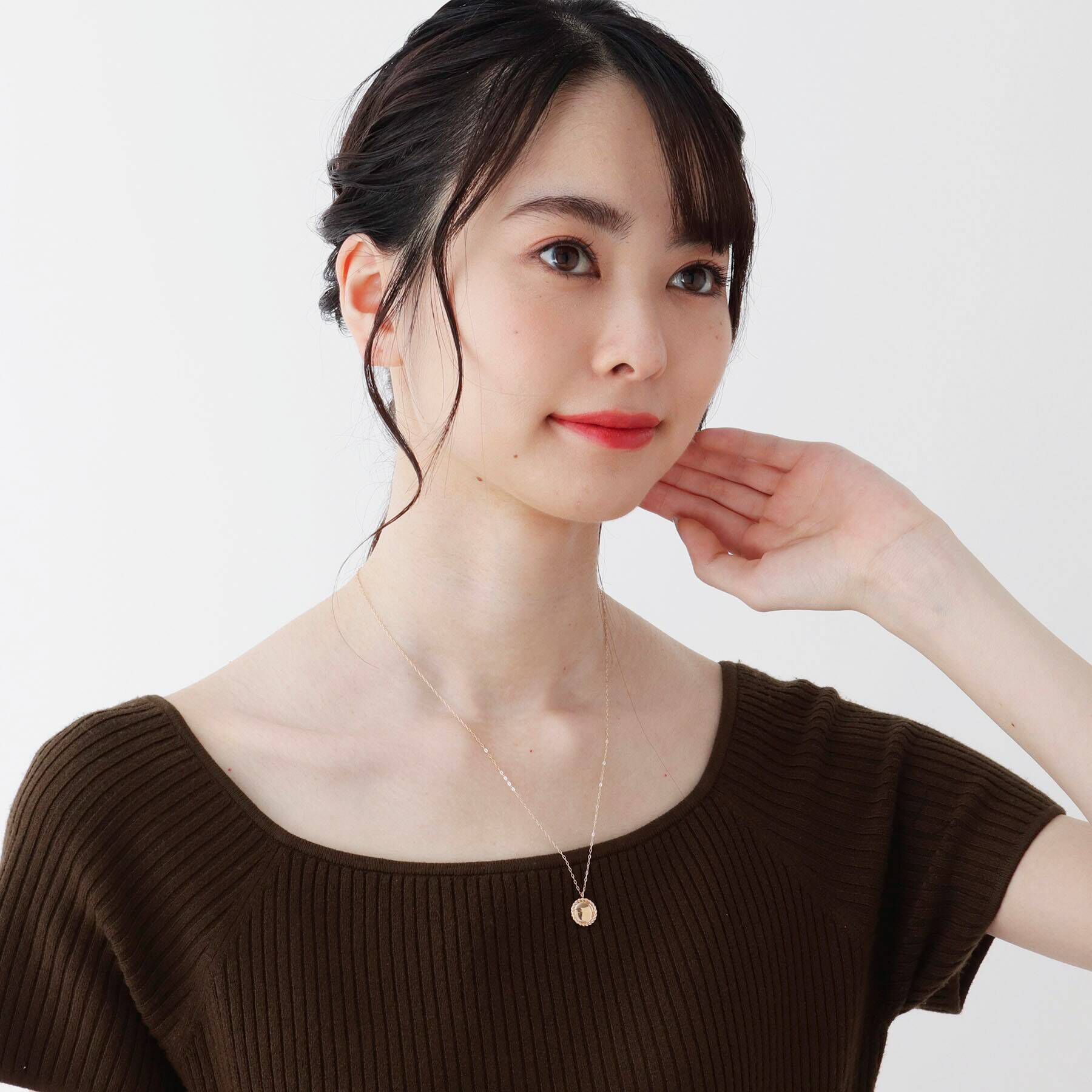 COCOSHNIK「K10コインモチーフ 縄目 ネックレス」|ネックレス|