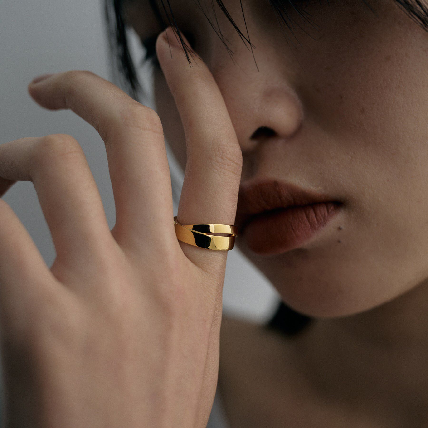 COCOSHNIK ONKITSCH「シルバー フラットクロスリング GP」|リング|