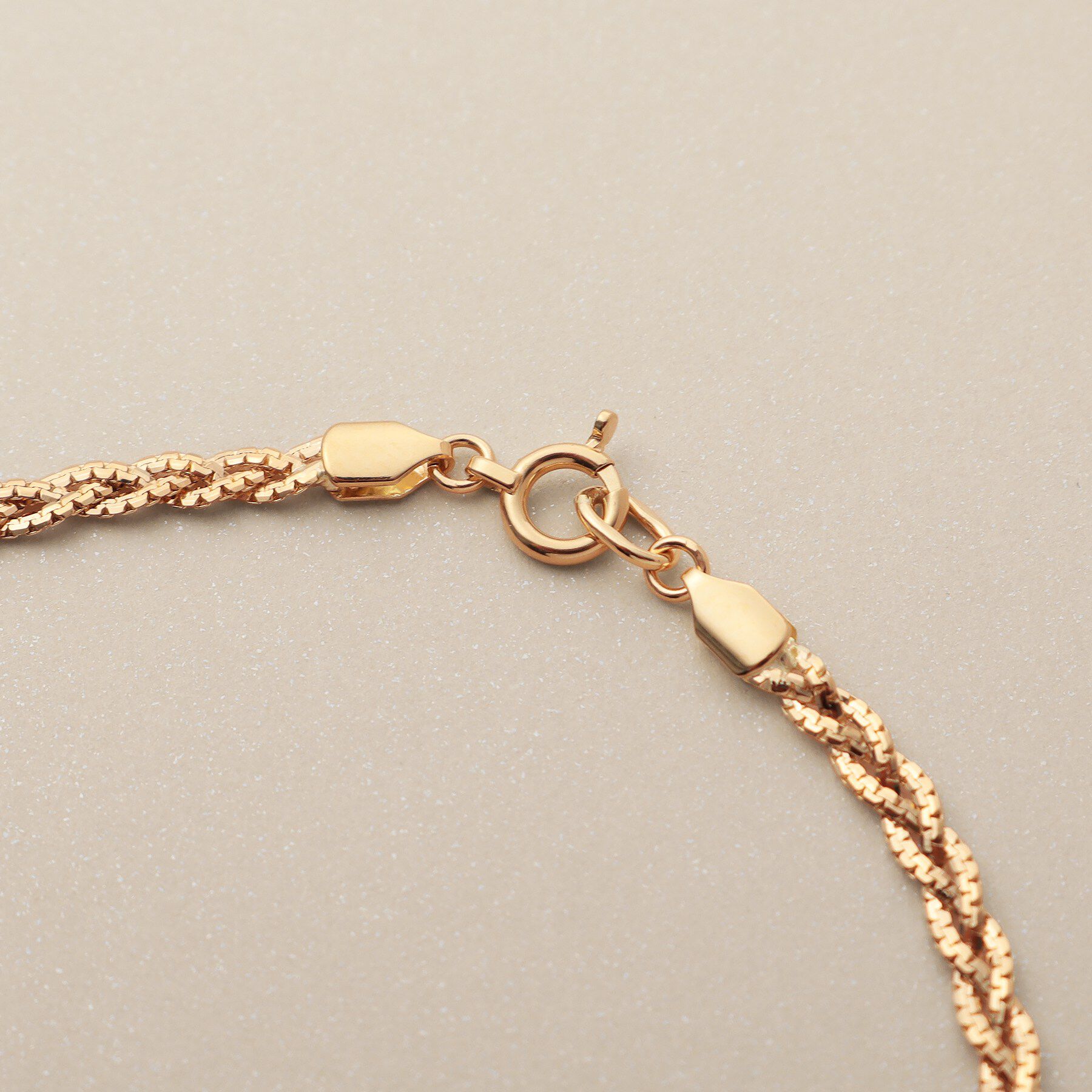 COCOSHNIK「K18ベネフラット三つ編み ブレスレット」|ブレスレット・バングル|