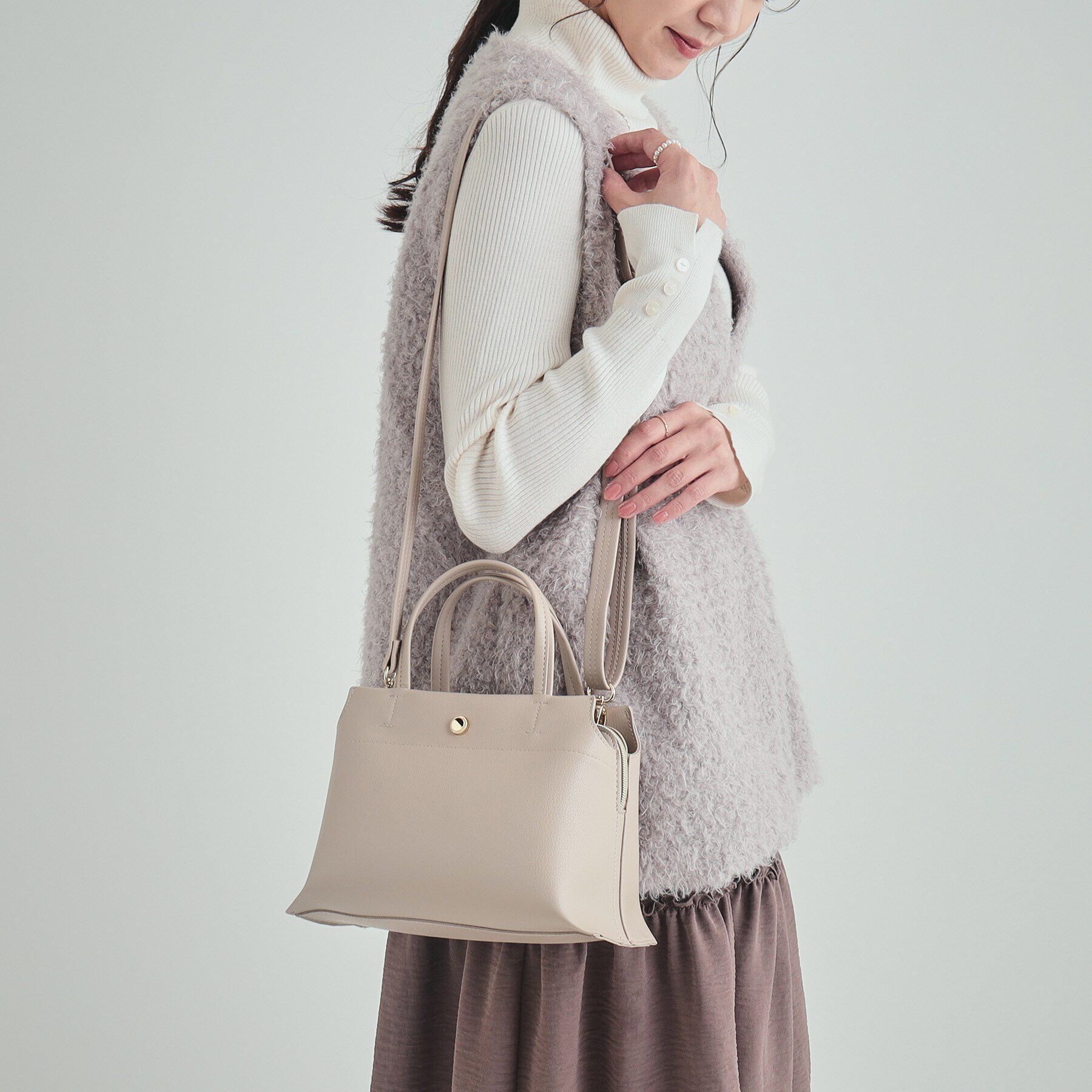 SHOO･LA･RUE「【セレモニー/2WAY】三層ミニトートバッグ」|トートバッグ|