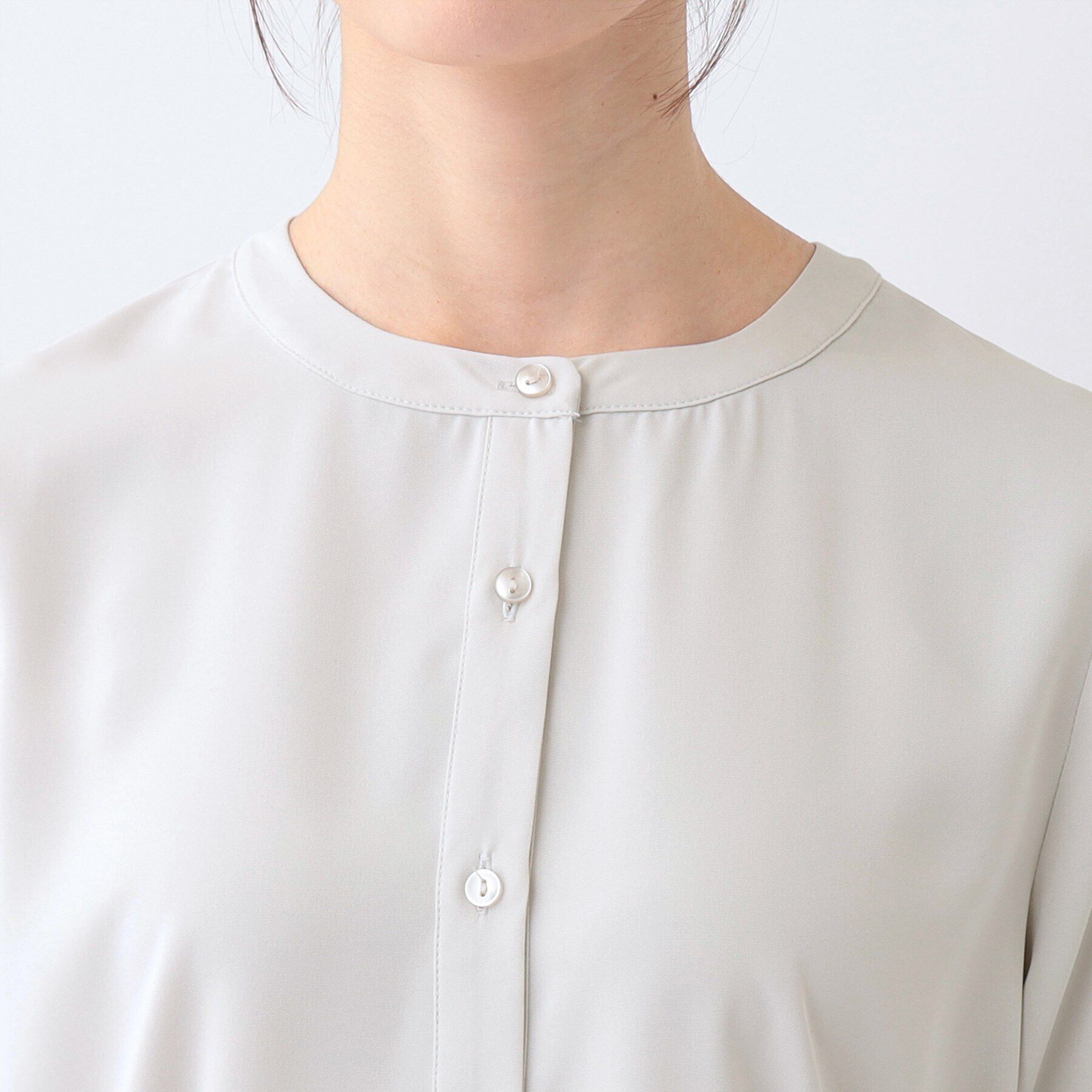 SHOO･LA･RUE「【S-3L】さらり軽やか インせず決まる ペプラムブラウス」|シャツ・ブラウス|