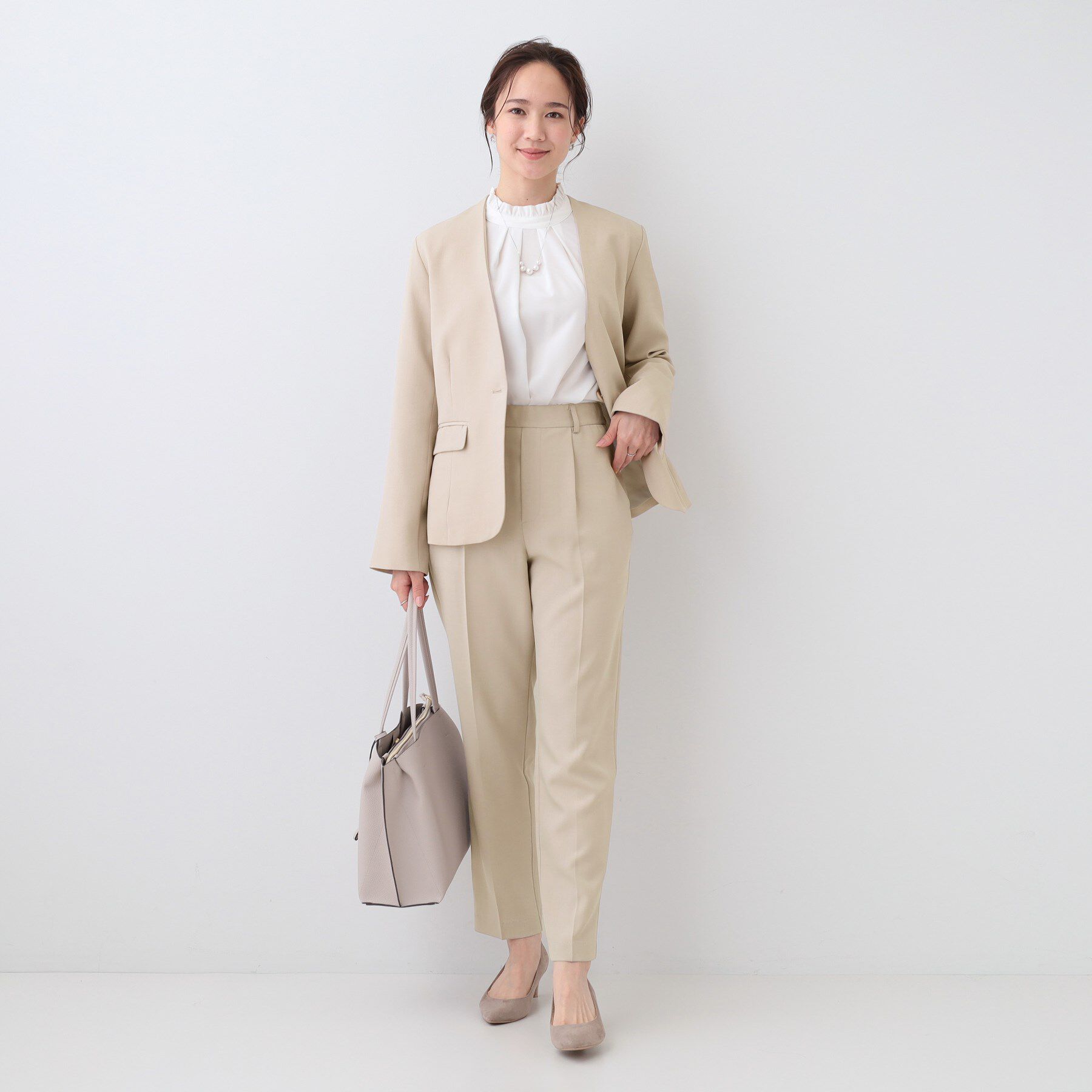 SHOO･LA･RUE「【洗える/S-LL/セットアップ可/通勤/セレモニー】洗濯後しわになりにくい テーパードパンツ」|その他|