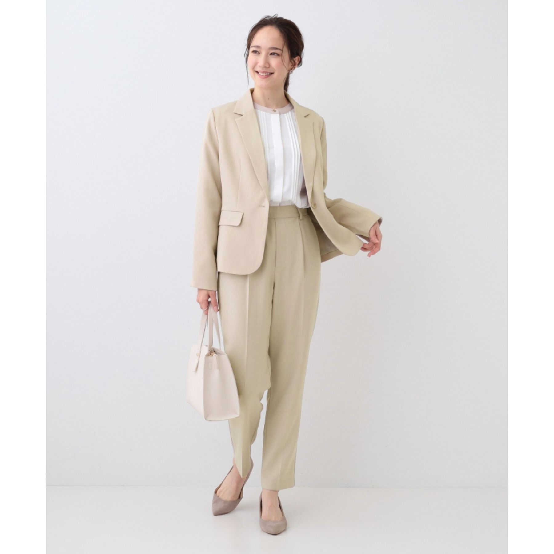 SHOO･LA･RUE「【洗える/S-LL/セットアップ可/通勤/セレモニー】洗濯後しわになりにくい テーパードパンツ」|その他|