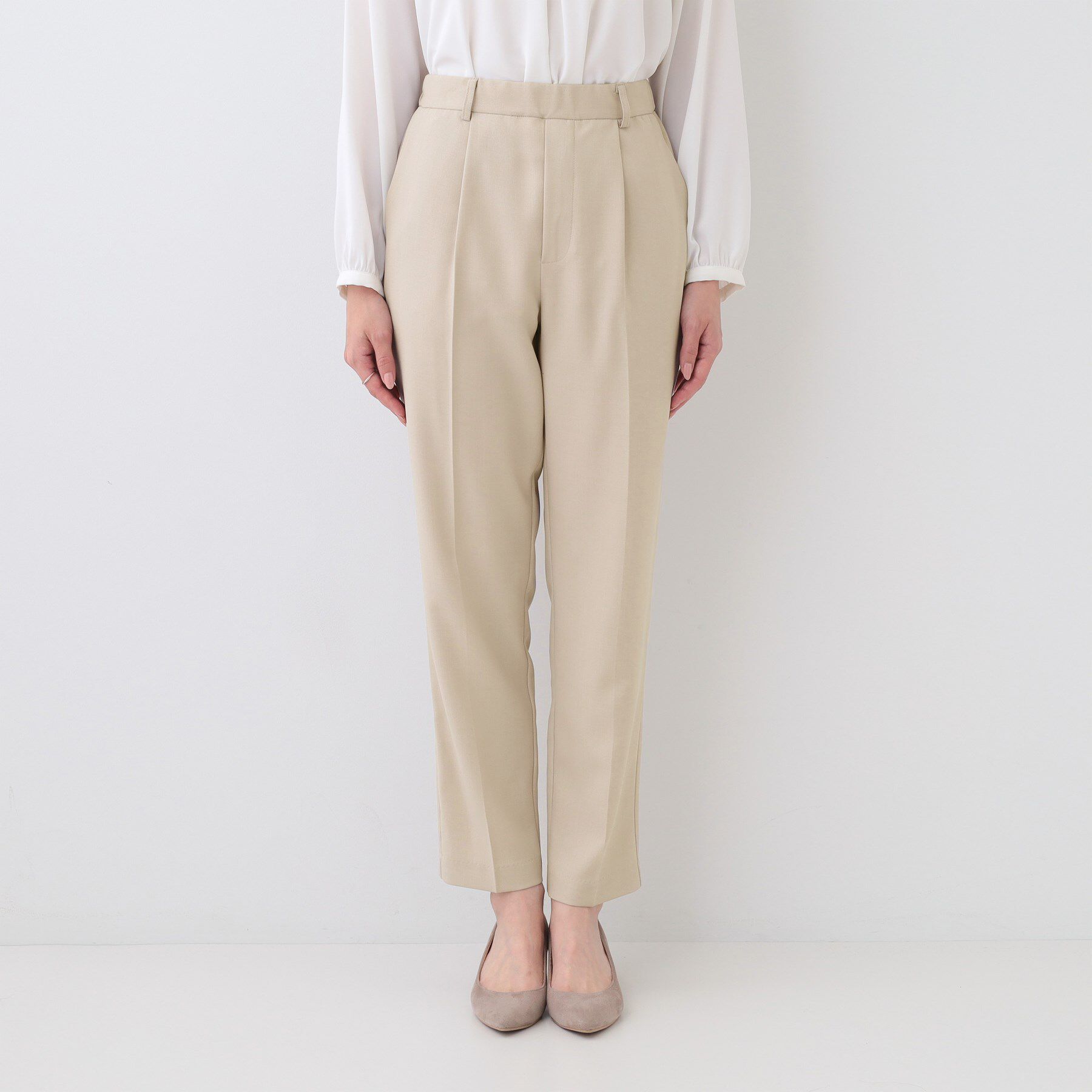 SHOO･LA･RUE「【洗える/S-LL/セットアップ可/通勤/セレモニー】洗濯後しわになりにくい テーパードパンツ」|その他|
