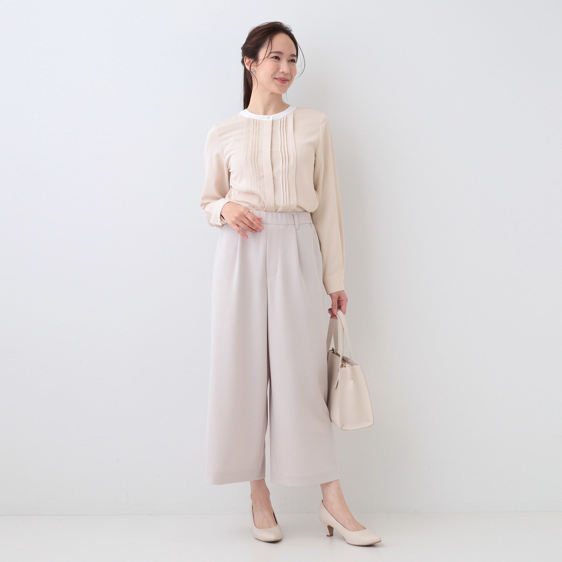 SHOO･LA･RUE「イージーケア ピンタックブラウス」|シャツ・ブラウス|