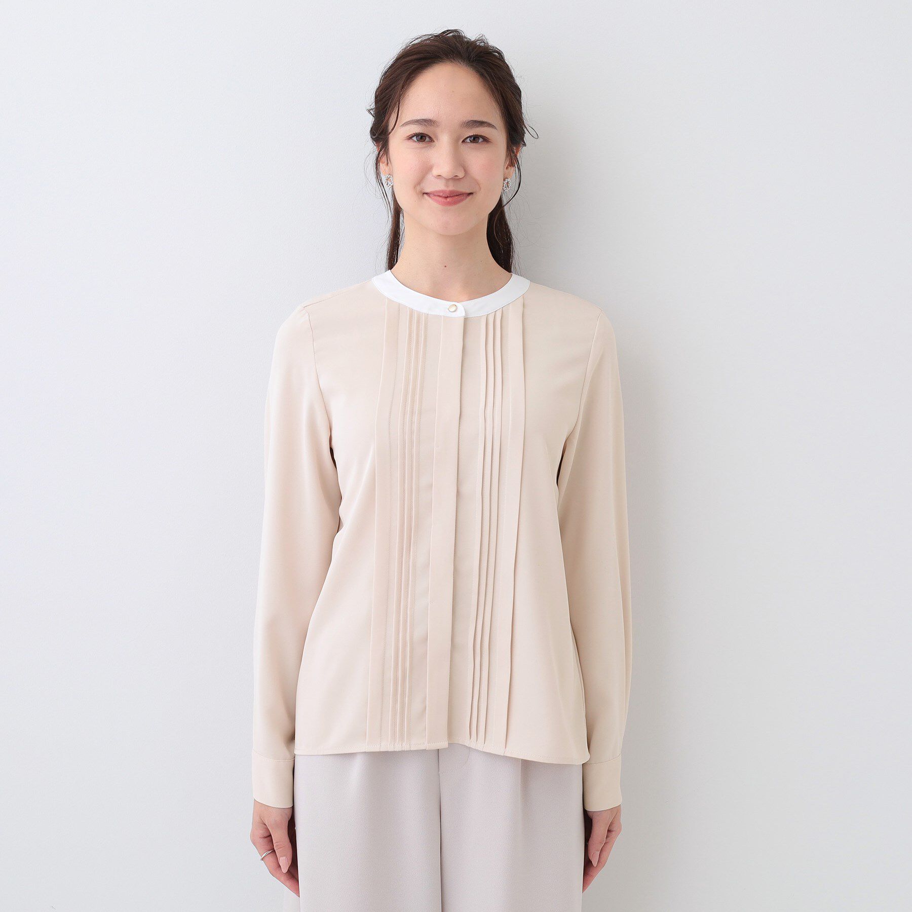 SHOO･LA･RUE「イージーケア ピンタックブラウス」|シャツ・ブラウス|