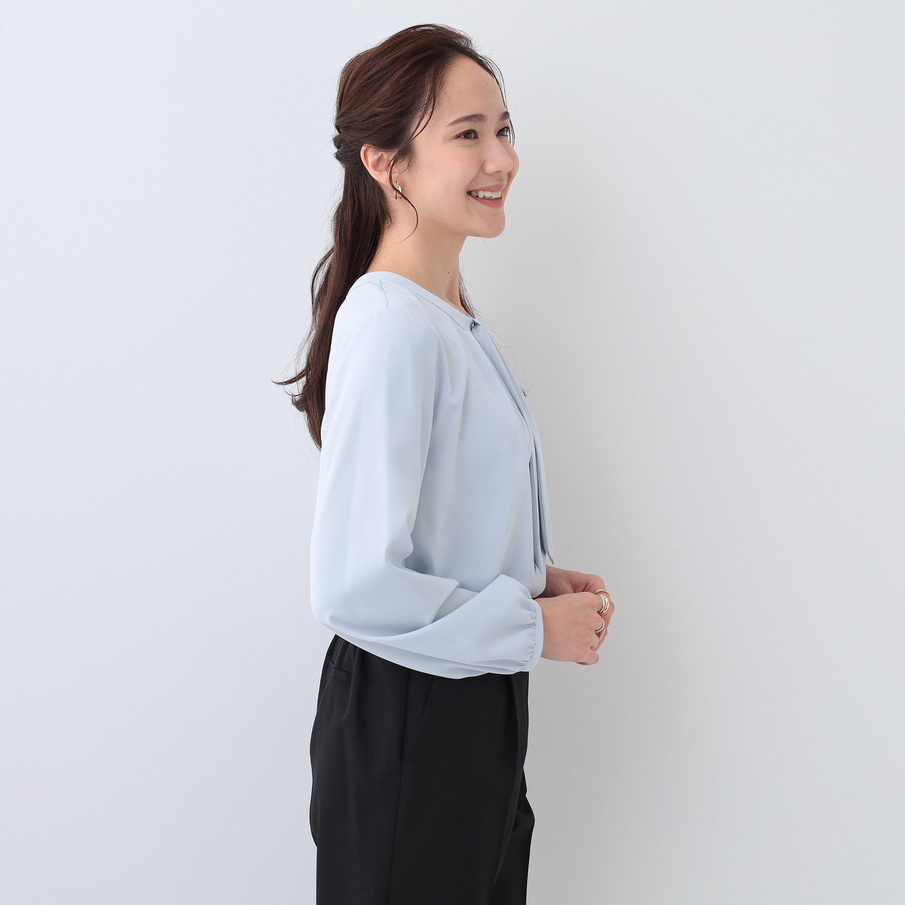 SHOO･LA･RUE「イージーケア ボウタイブラウス」|シャツ・ブラウス|