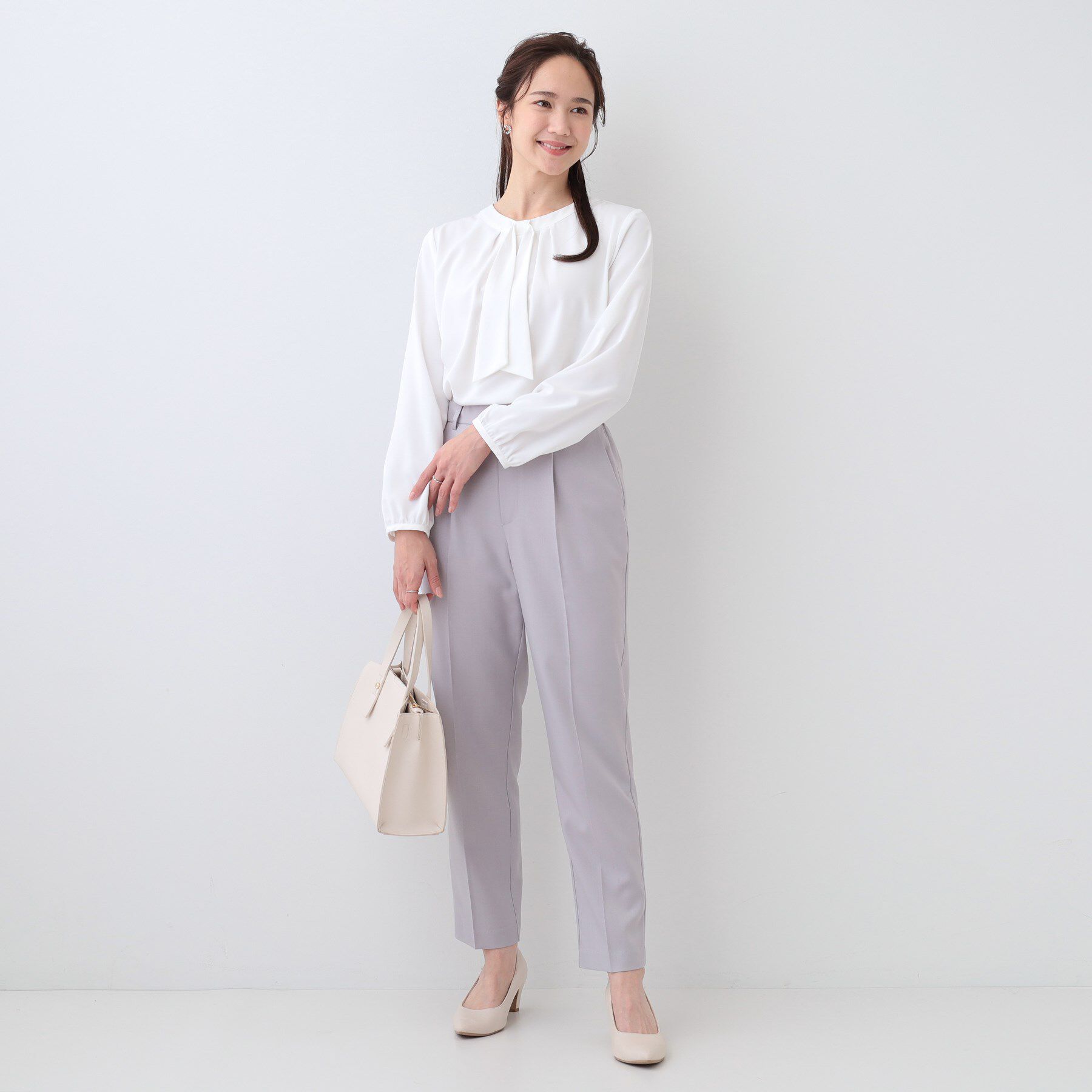 SHOO･LA･RUE「イージーケア ボウタイブラウス」|シャツ・ブラウス|