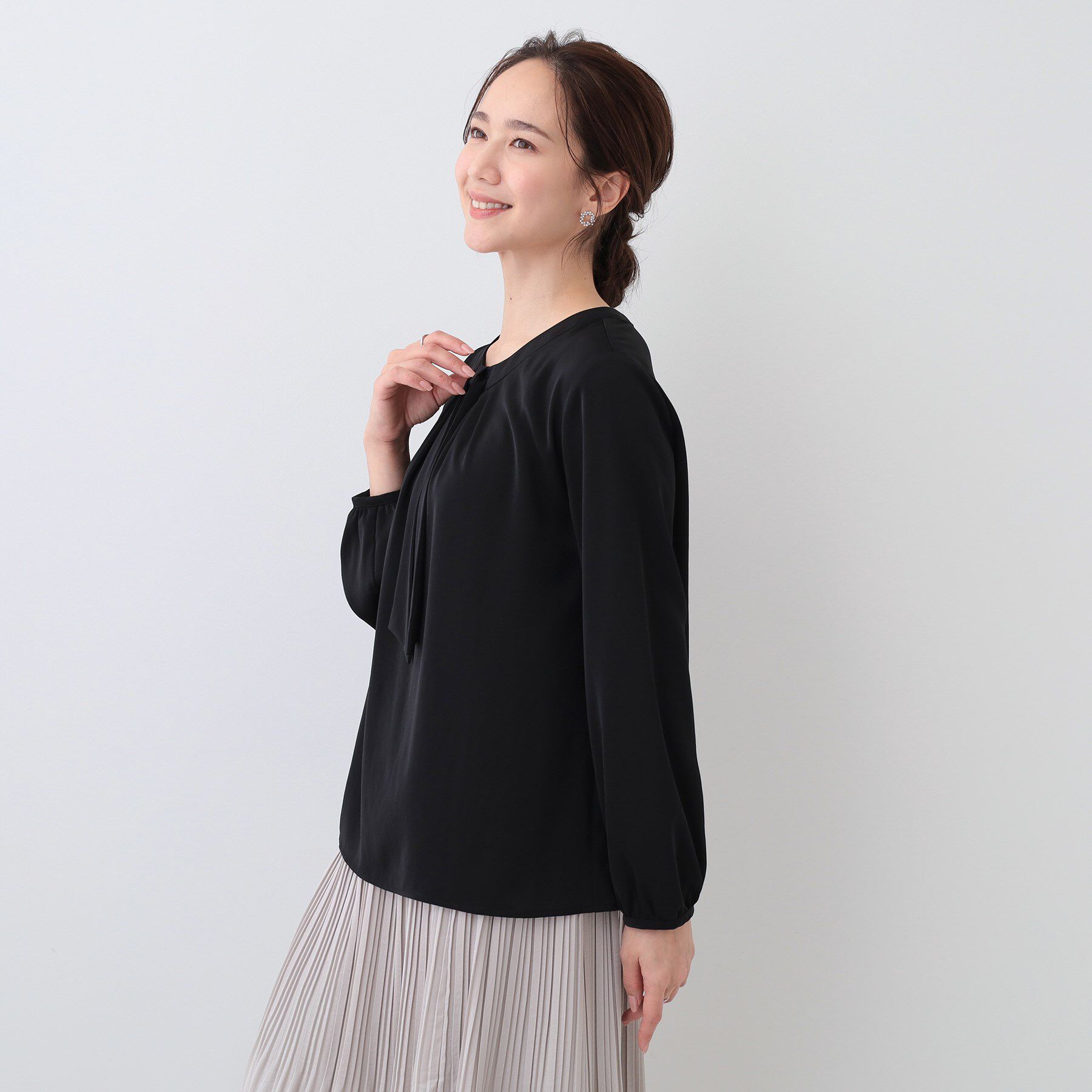 SHOO･LA･RUE「イージーケア ボウタイブラウス」|シャツ・ブラウス|