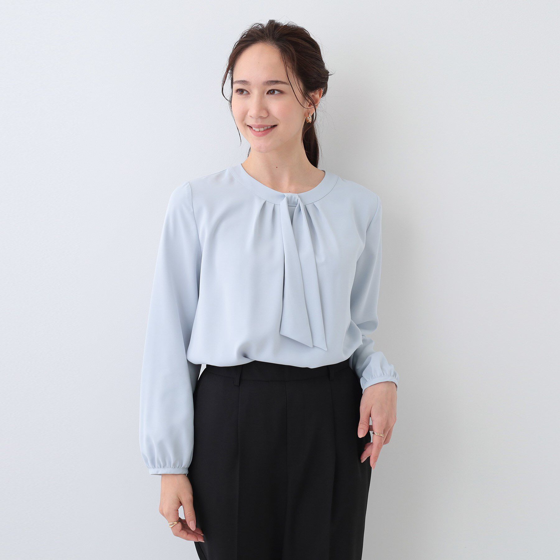 SHOO･LA･RUE「イージーケア ボウタイブラウス」|シャツ・ブラウス|