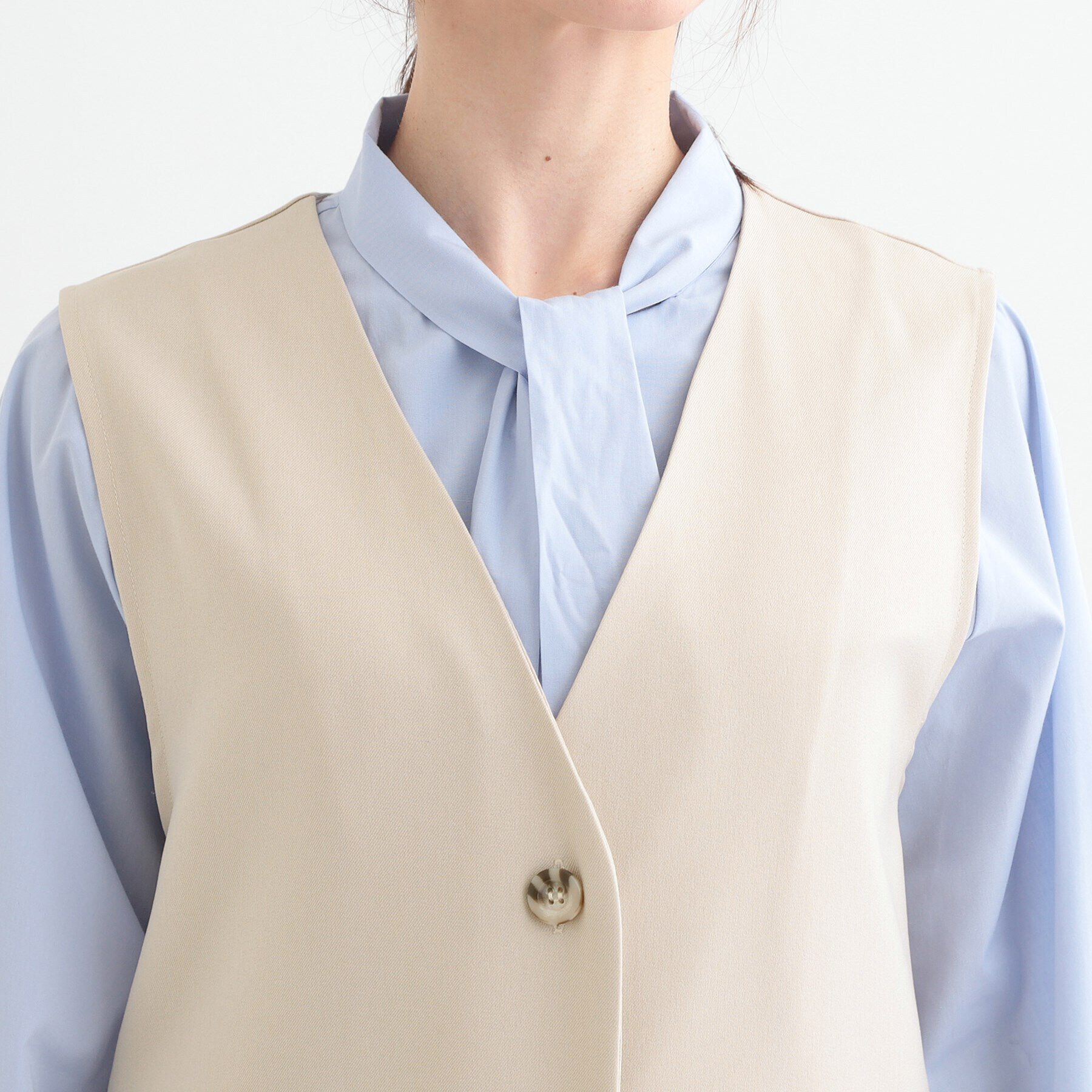 SHOO･LA･RUE「【S-LL/2WAY】ジャンドレにもなるロングジレ」|ベスト・ジレ|