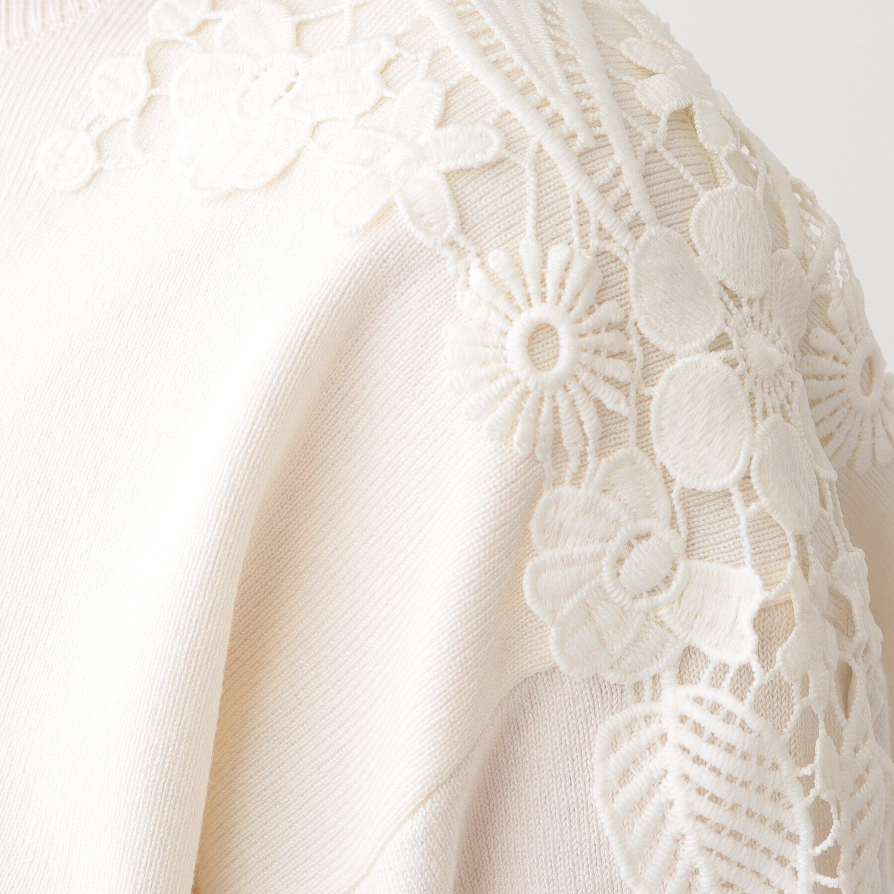 SHOO･LA･RUE「肩レースが差をつける デザインニット」|ニット・セーター|