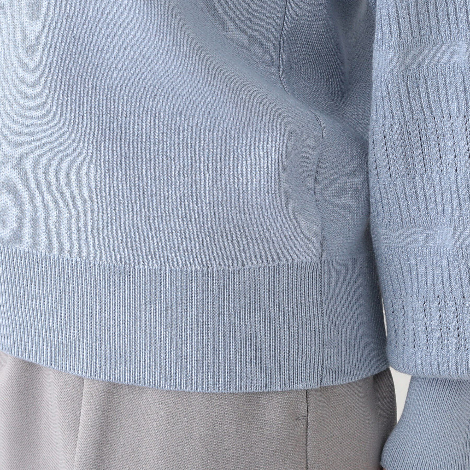 SHOO･LA･RUE「【S-LL】大人の上品コーデに お袖編み地切替 デザインニット」|ニット・セーター|