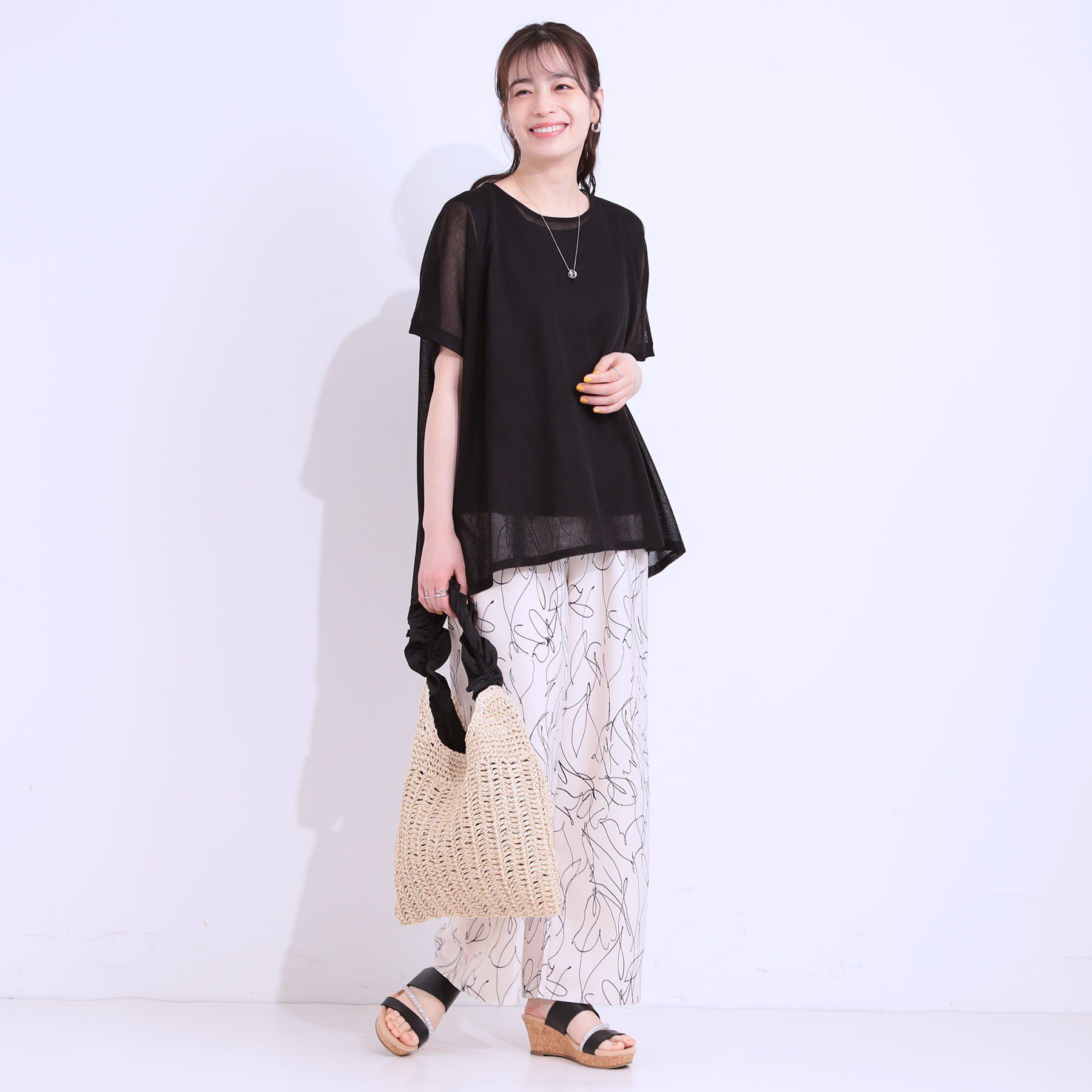 SHOO･LA･RUE「【2点セット】インせず着られるシアーニット＋タンクトップ」|その他|