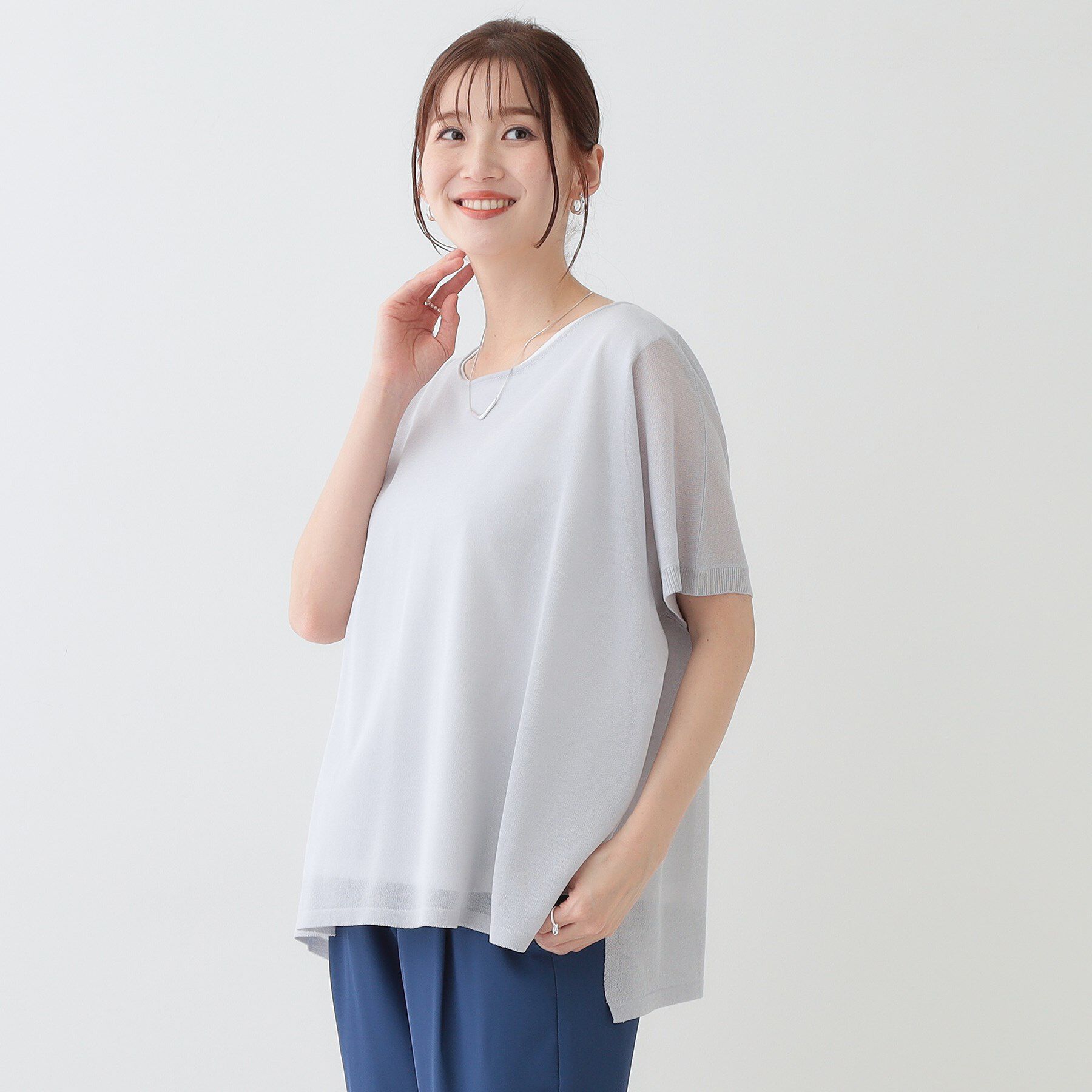 SHOO･LA･RUE「【2点セット】インせず着られるシアーニット＋タンクトップ」|その他|